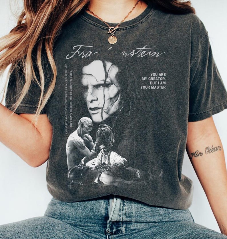 Frankenstein 2025 Elizabeth and the creature Shirt, Pure Love, Horror Gothic movie Unisex t-Shirt, Frankenstein Scene Tee