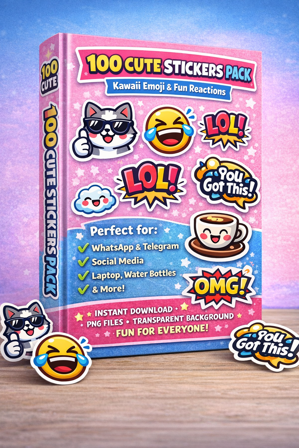 100 Cute Stickers Pack