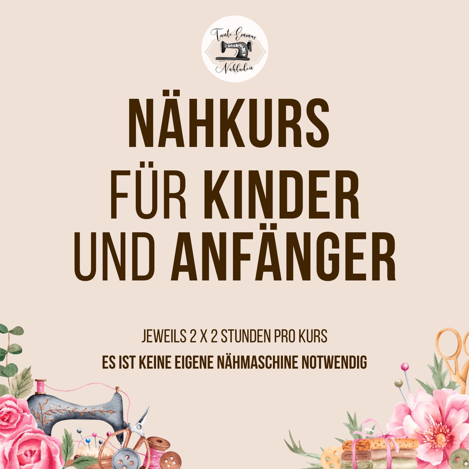 Nähkurs für Kinder/Anfänger