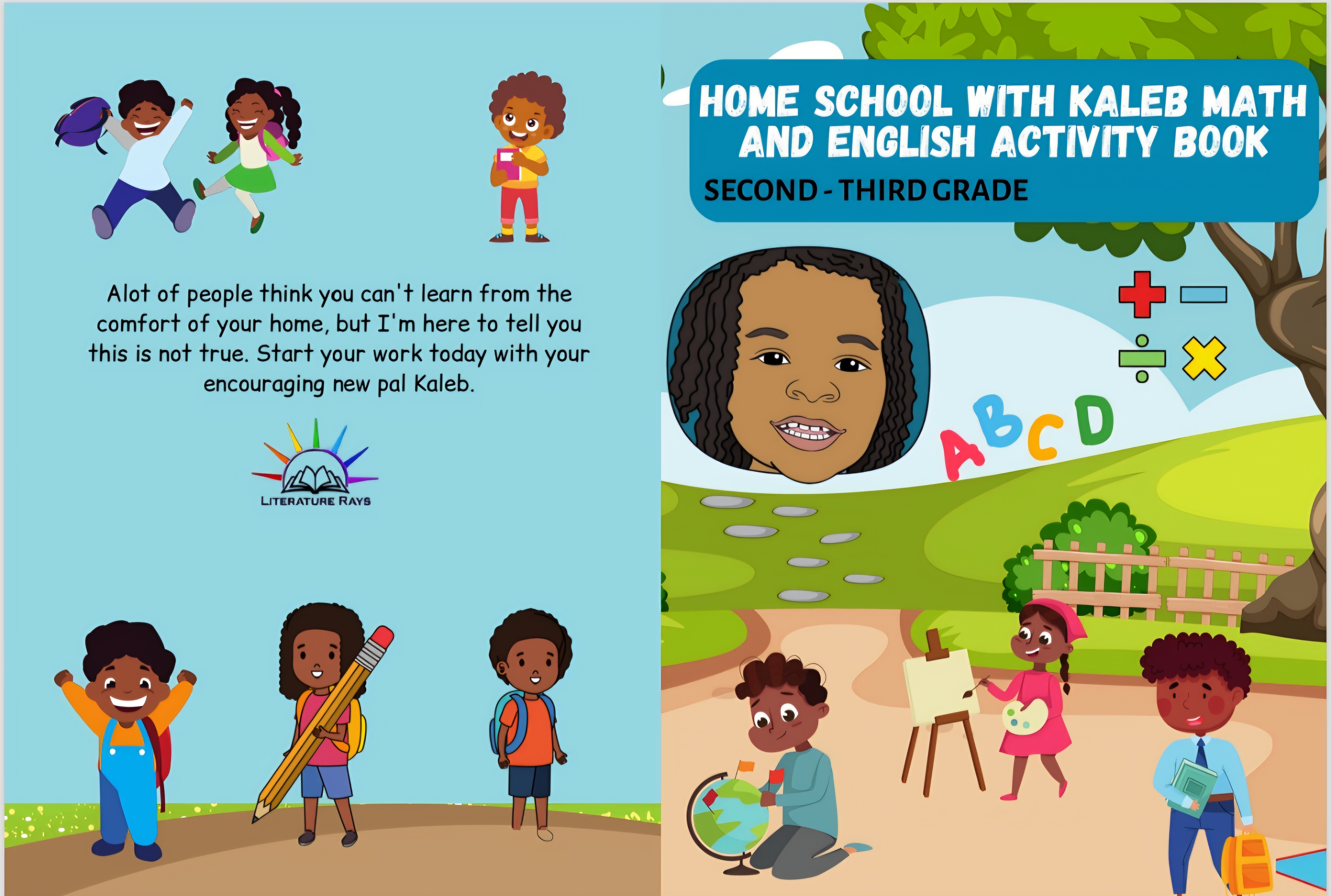 Home School with Kaleb Math and English Activity Book