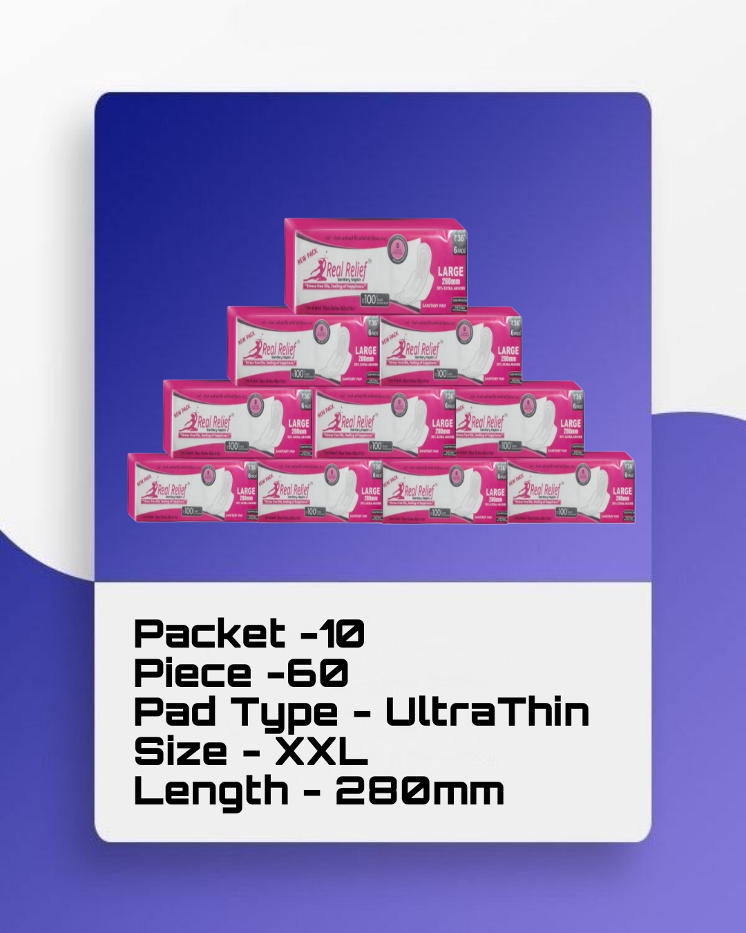 Real Relief Large Sanitary Napkins