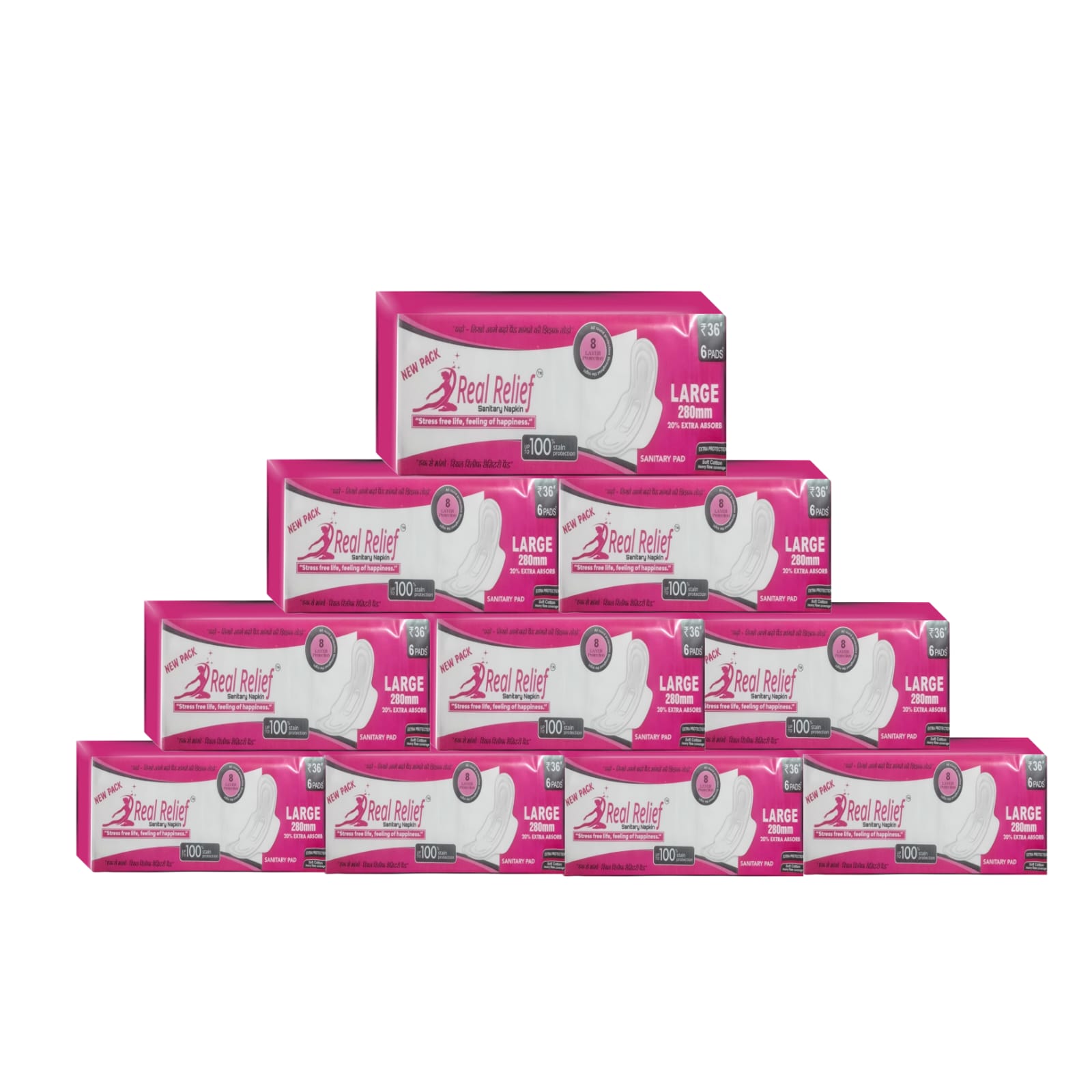 Real Relief Large Sanitary Napkins