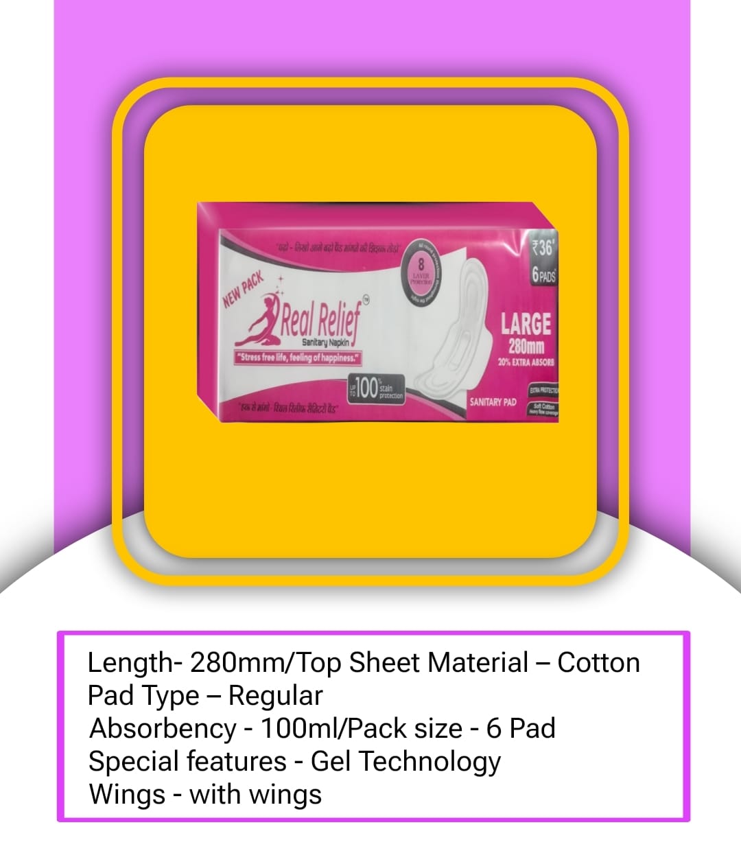 Realrelief Regular Sanitary Pads
