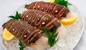 Colas de langosta fresca