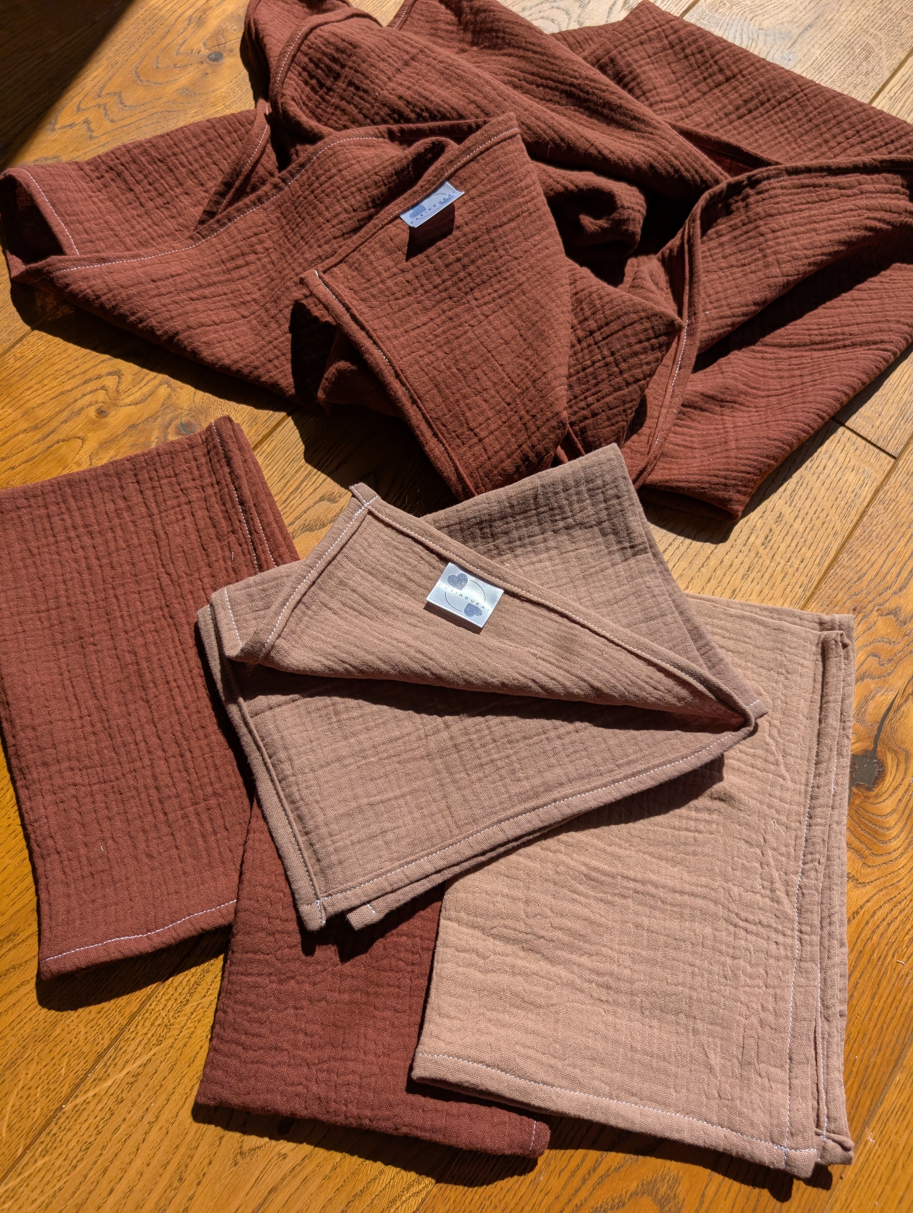 Muslino rinkinys Cinamono rudas