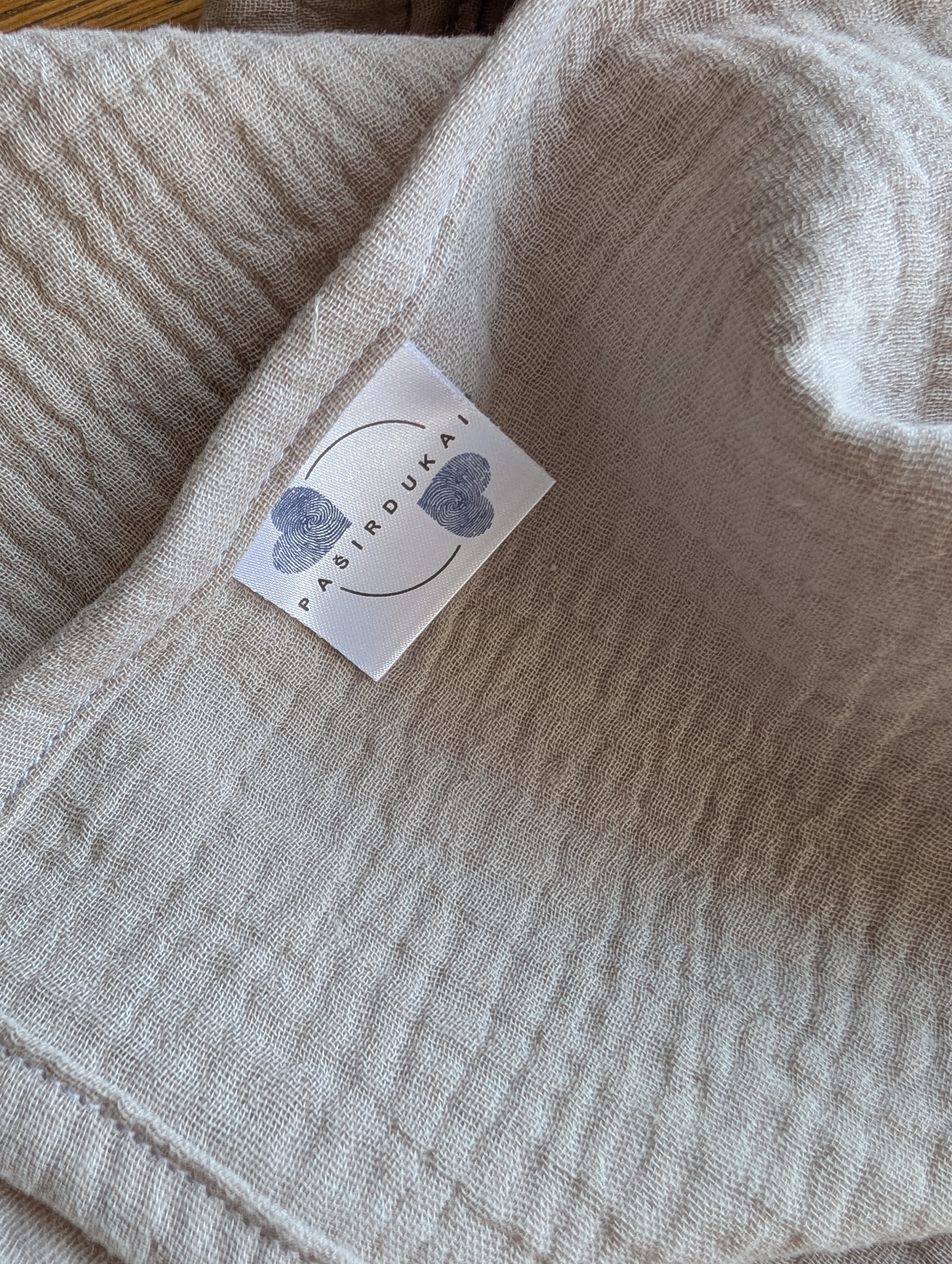 Muslino rinkinys Pilkas - Smėlio