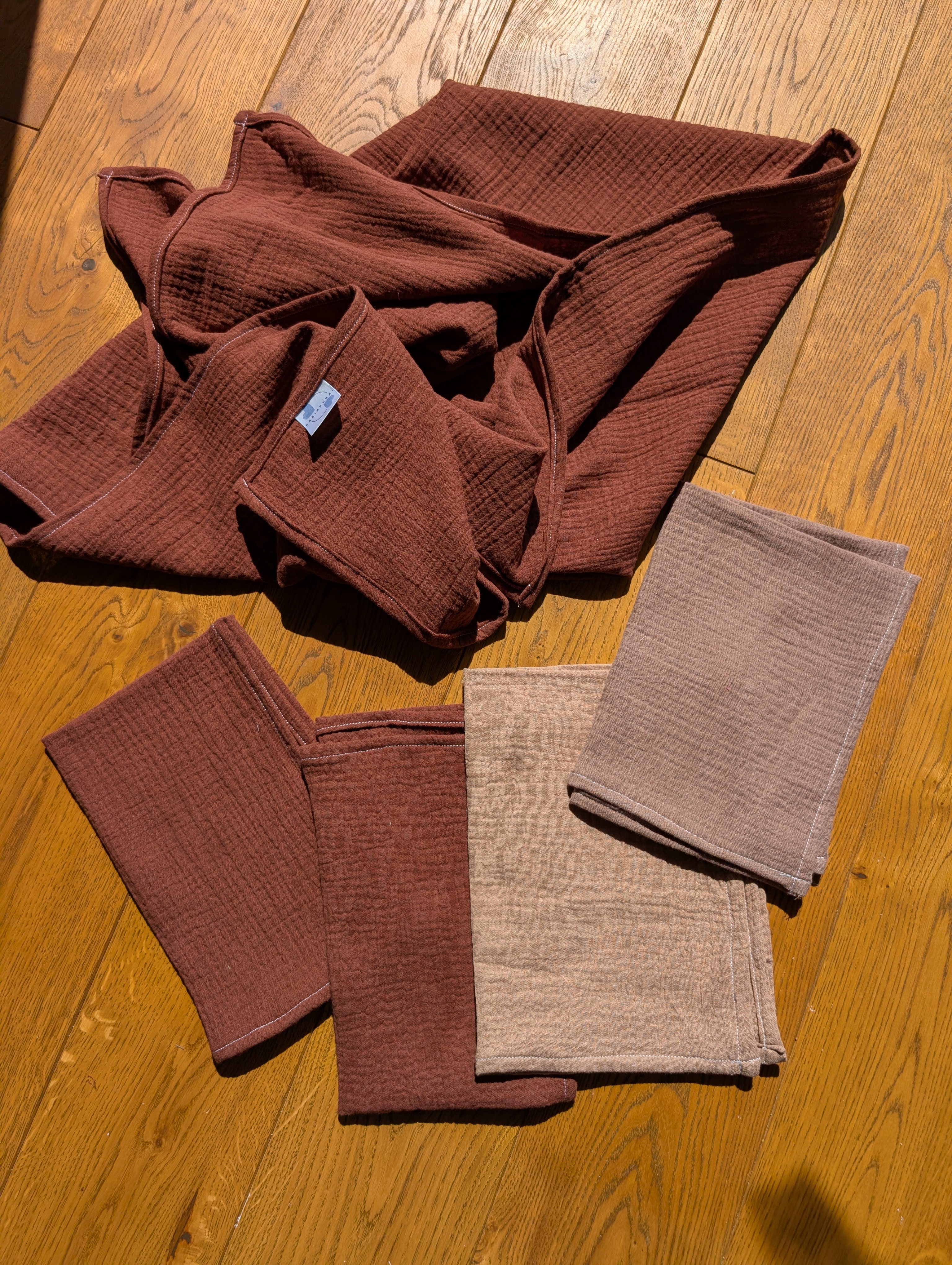 Muslino rinkinys Cinamono rudas