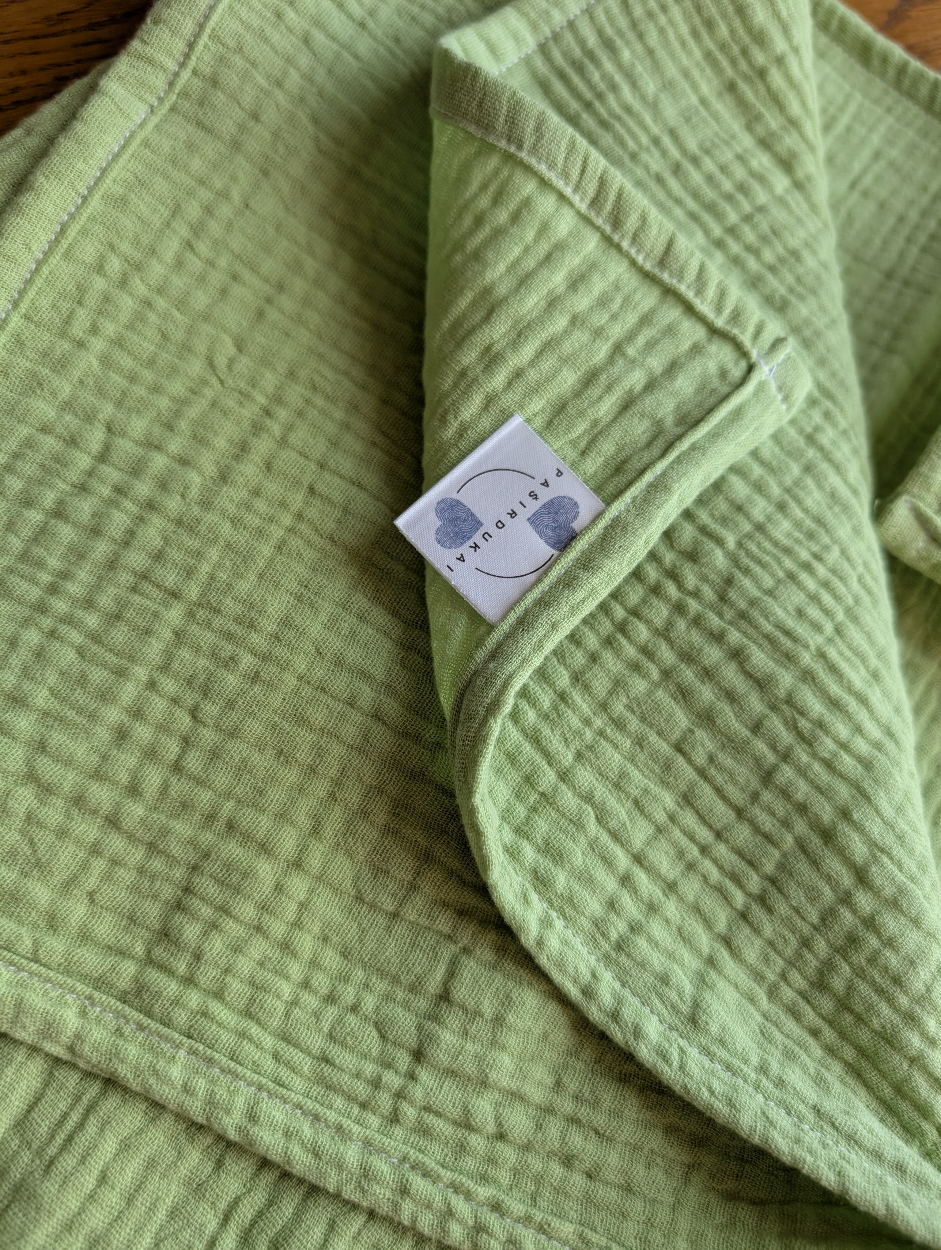 Muslino rinkinys Žalia-Chaki