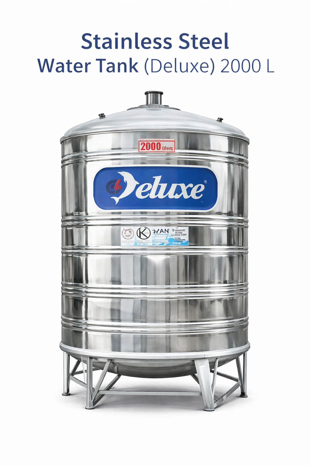 Stainless Steel Water Tank (Deluxe) 2000 L