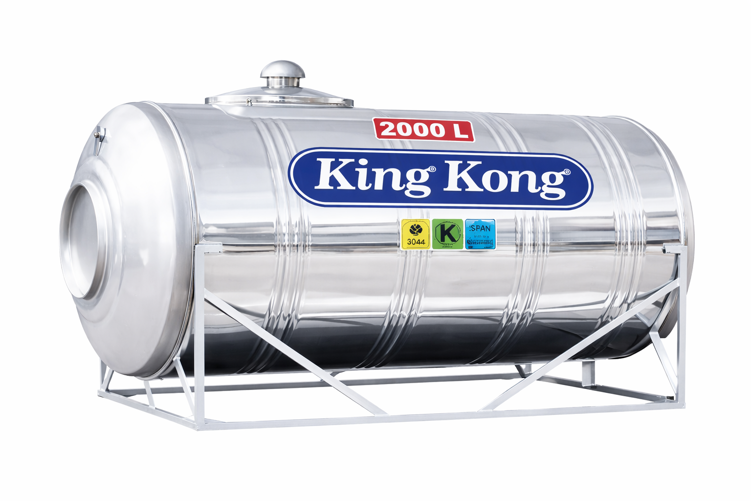King Kong Stainless Steel Water Tank Horizontal (2000 L)
