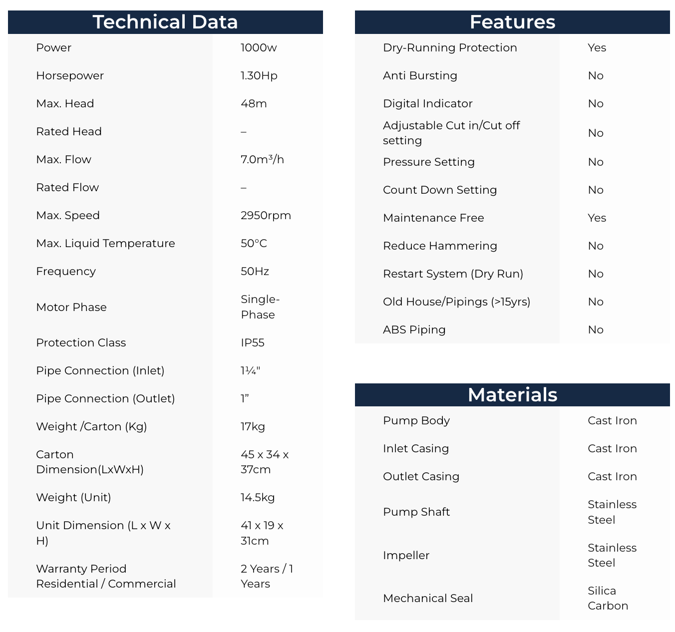 Tsunami Pump Booster Pump CMH4-50-K