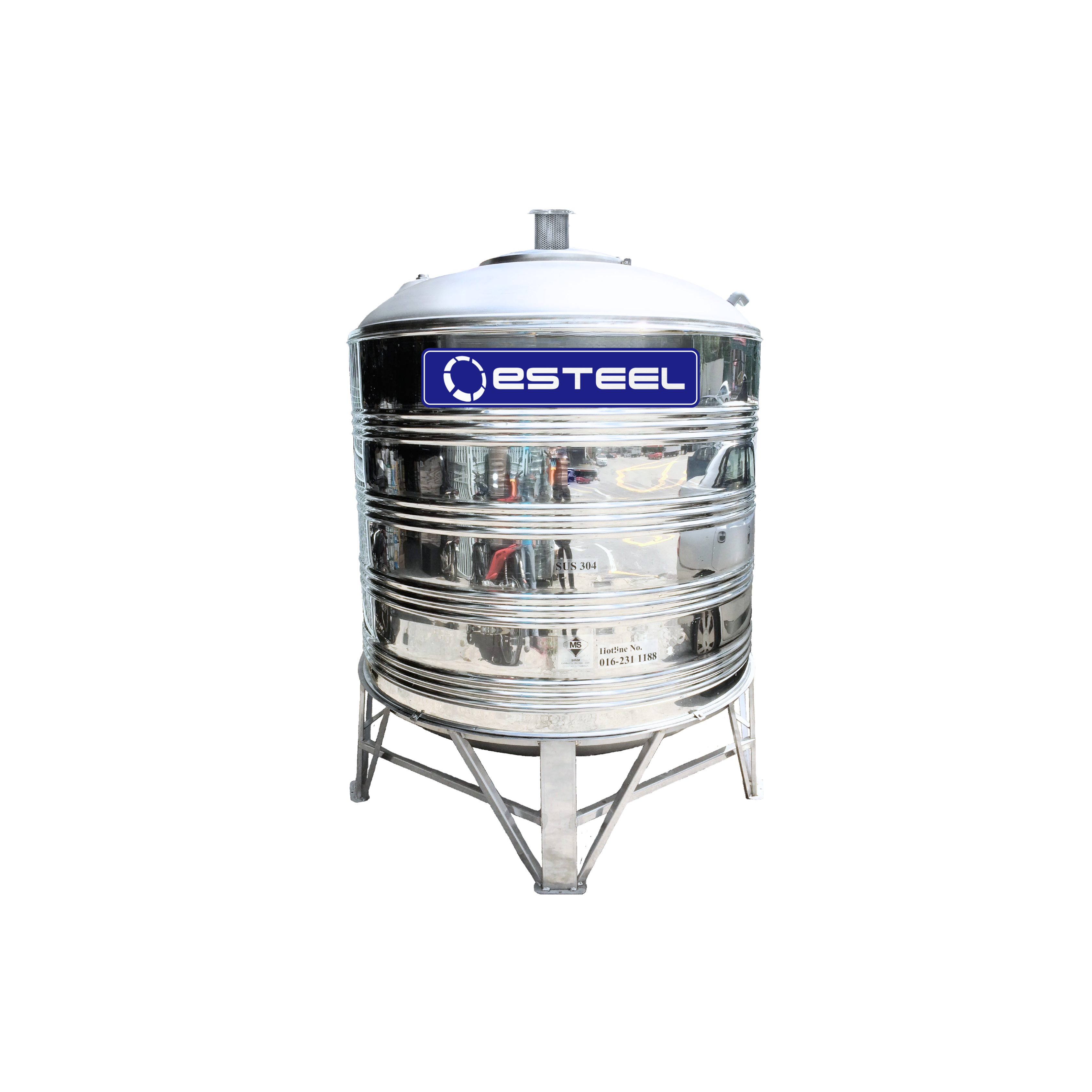 Esteel Water Storage – 10.000L Vertical (SUS 304)