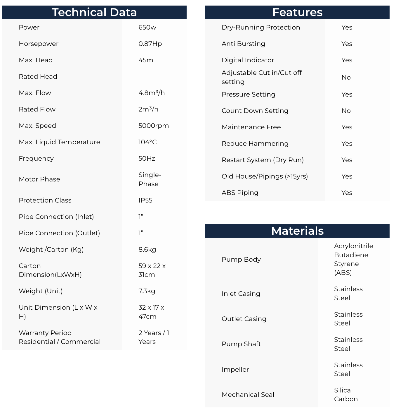 Tsunami Silent Booster Pump SOFT-e