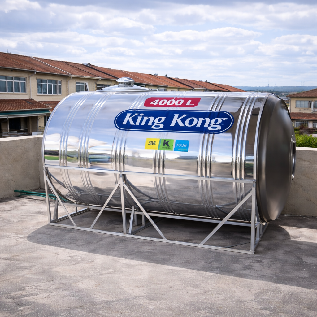 King Kong Stainless Steel Water Tank Horizontal (4000 L)