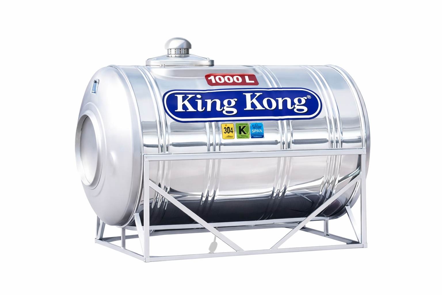 King Kong Stainless Steel Water Tank Horizontal (1000 L)