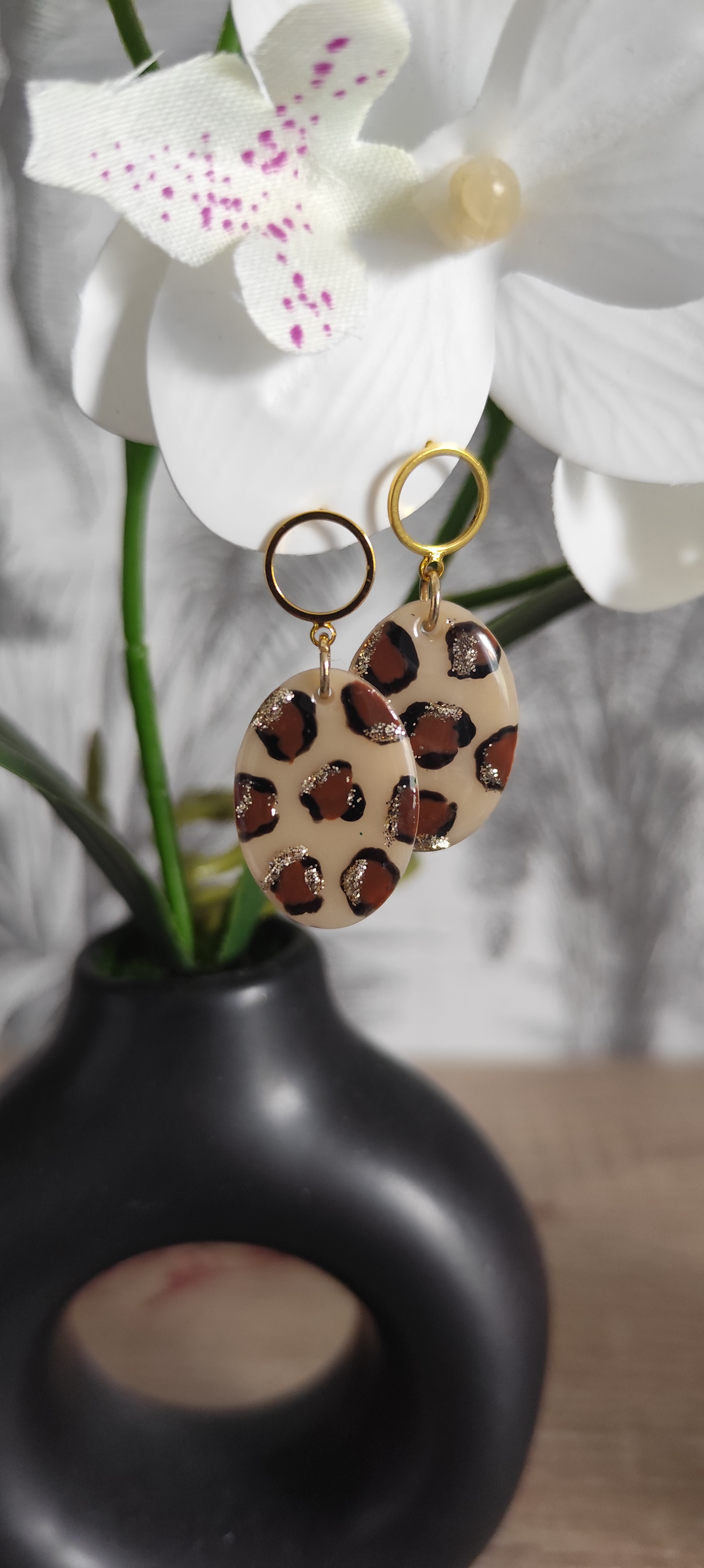 Boucles d'oreilles léopard