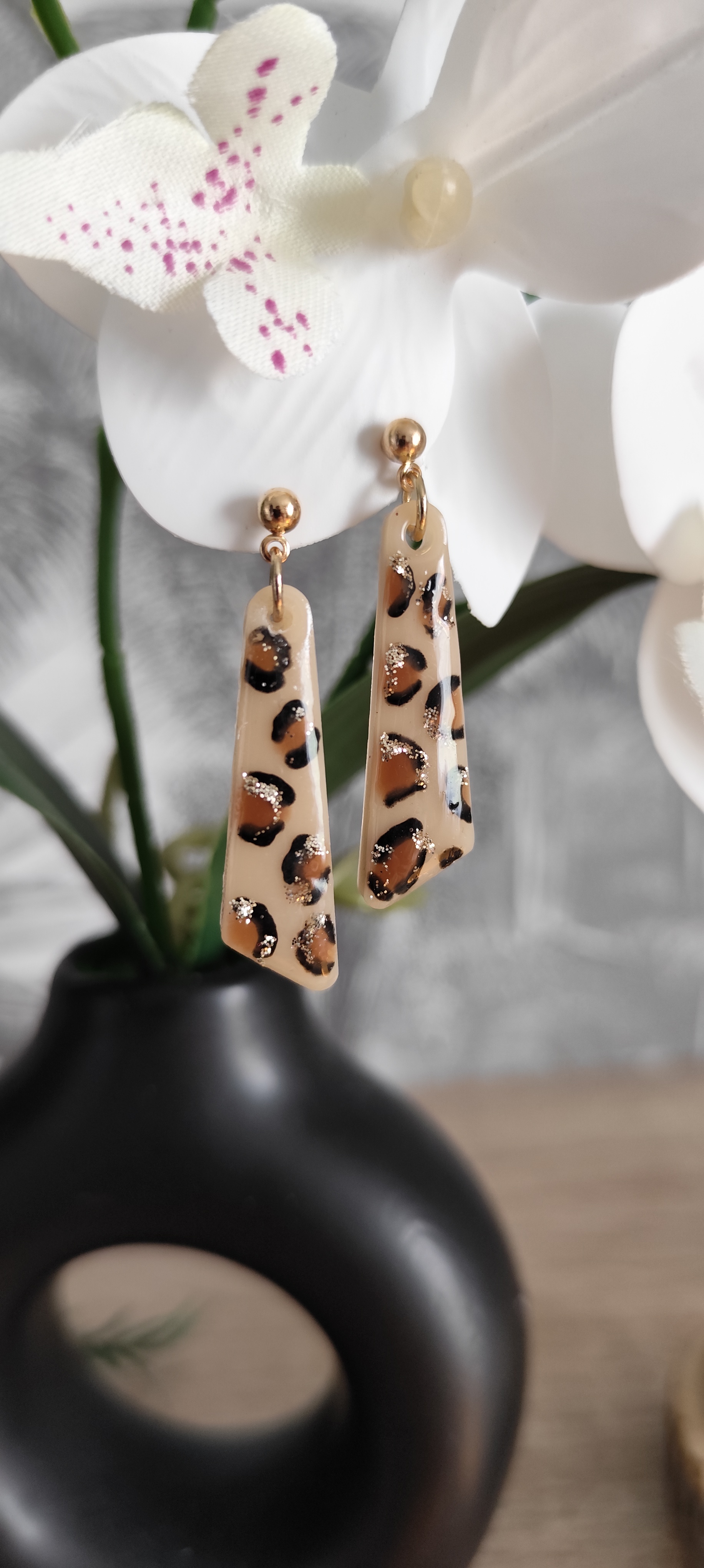 Boucles d'oreilles léopard