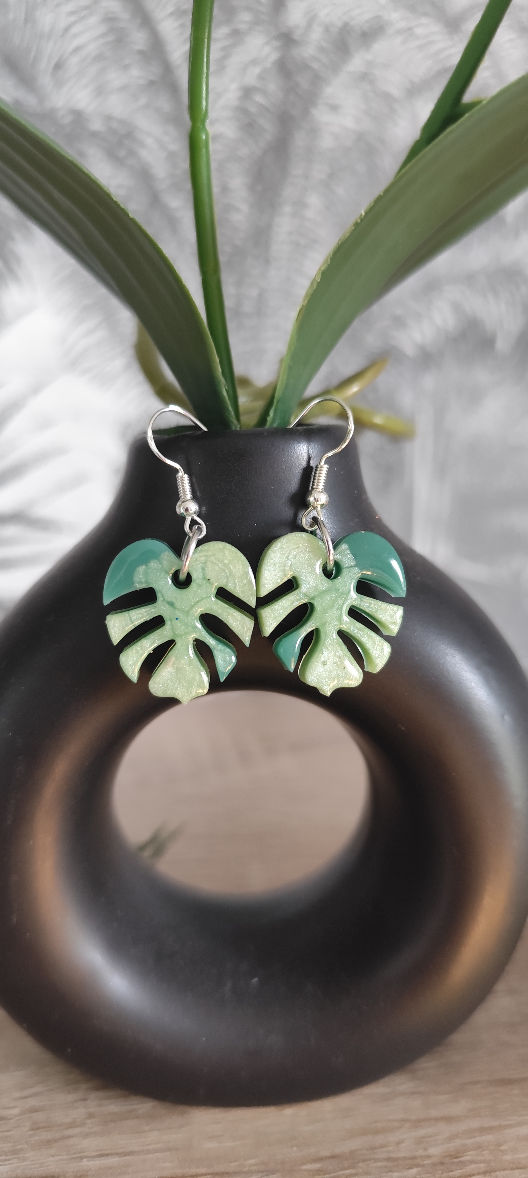 Boucles d'oreilles Monstera