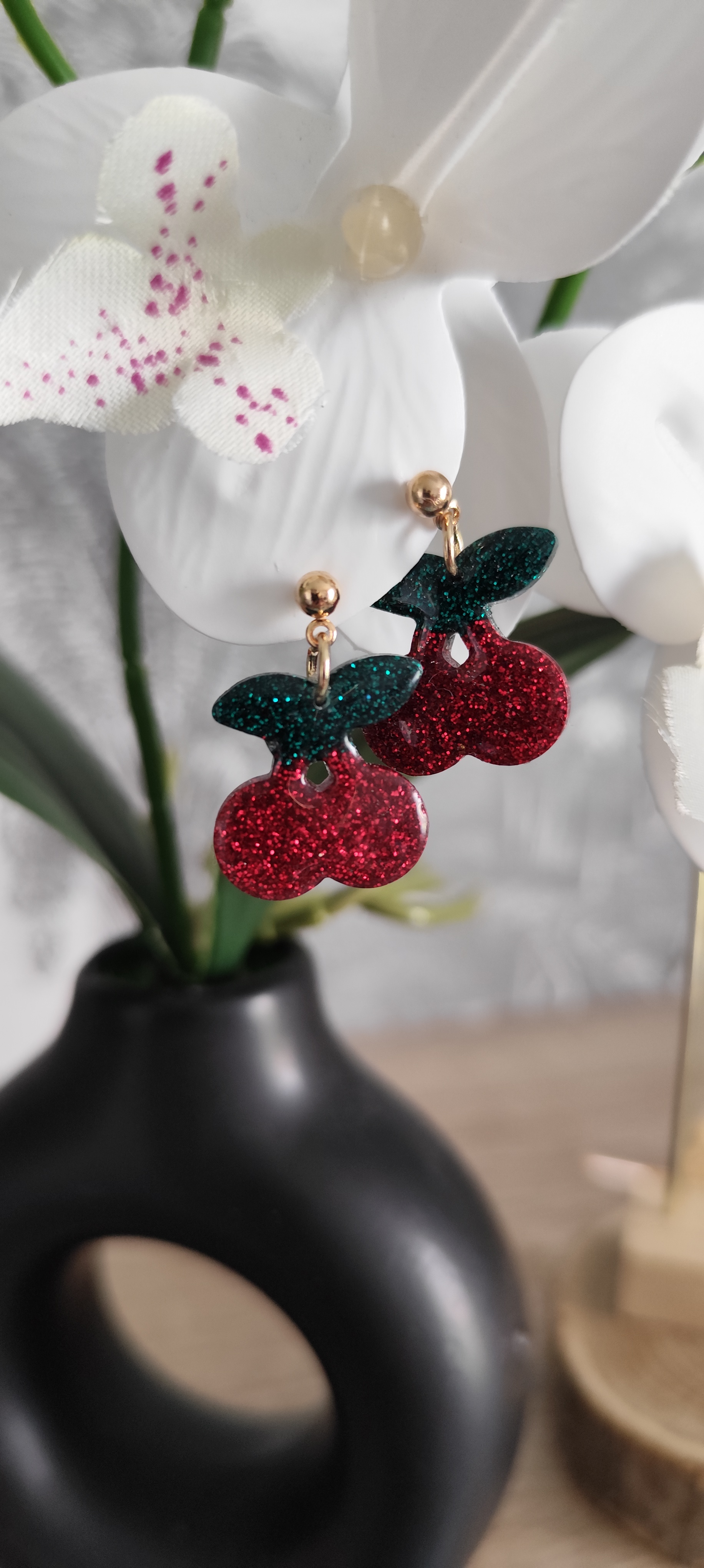 Boucles d'oreilles Cerise
