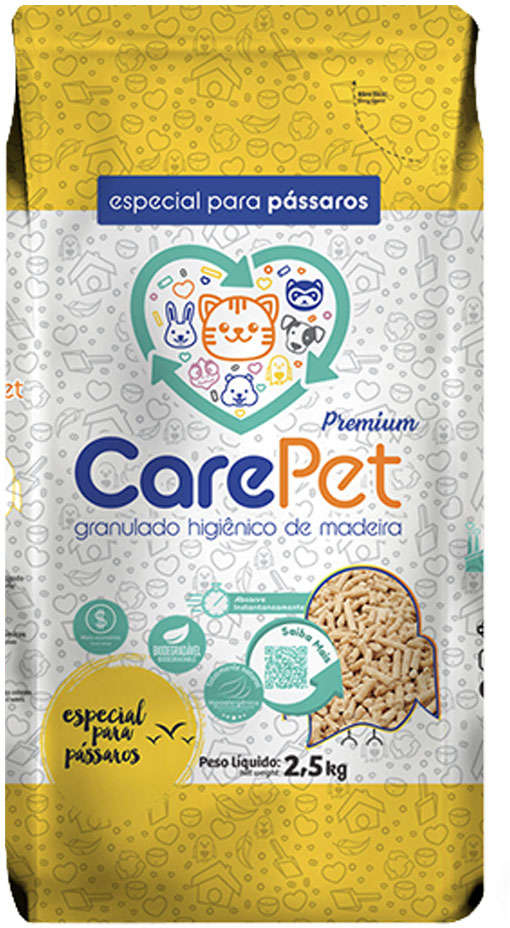 CarePet Granulado Higiênico de Madeira 2,5kg