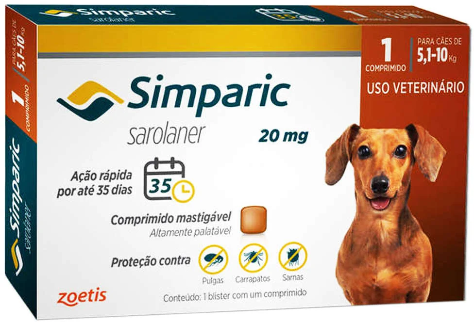 Simparic 20 mg para cães