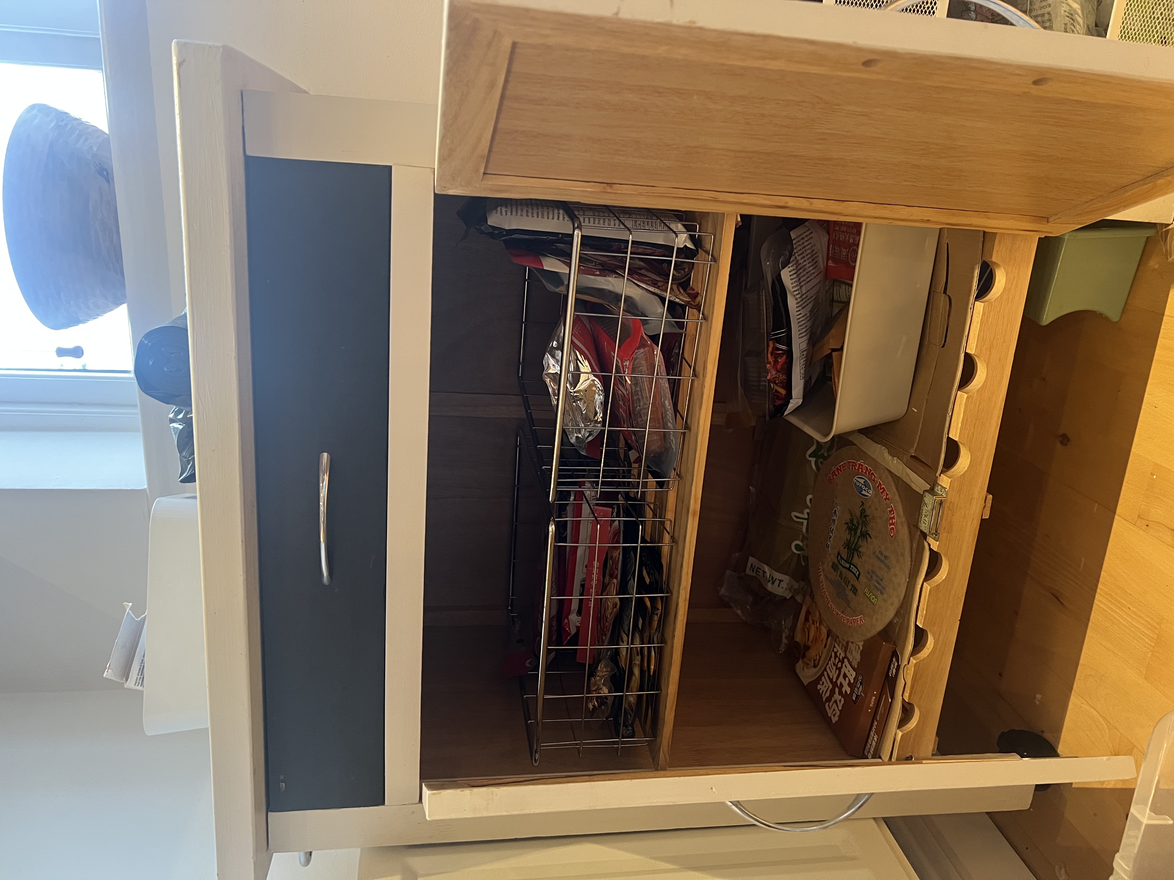 White storage cabinet