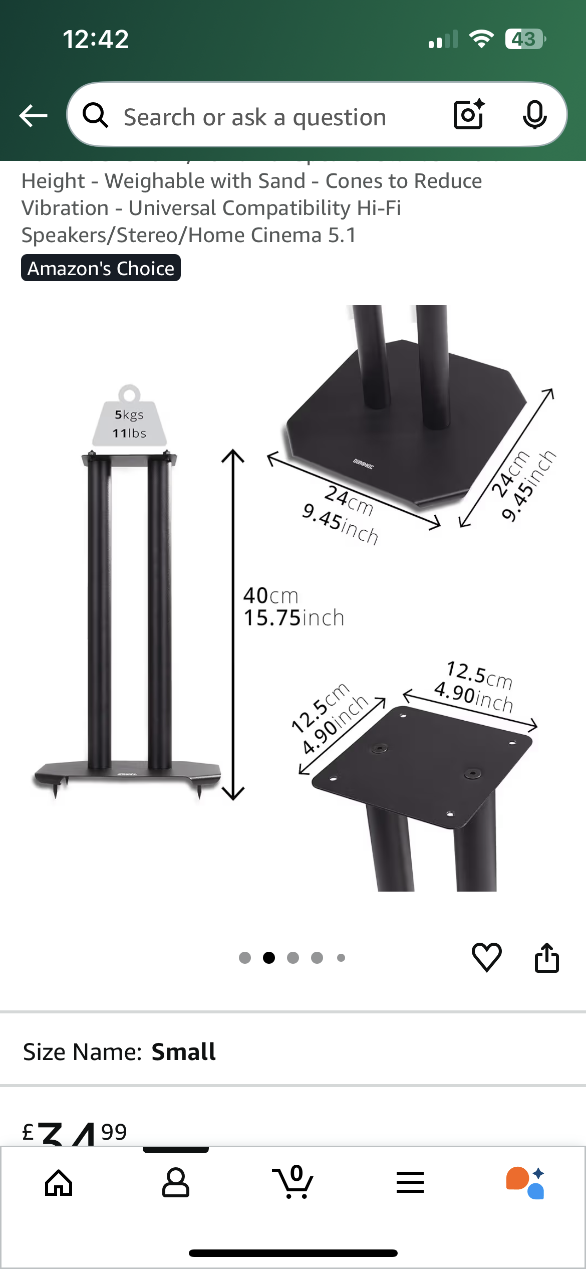 Pair of speaker stands