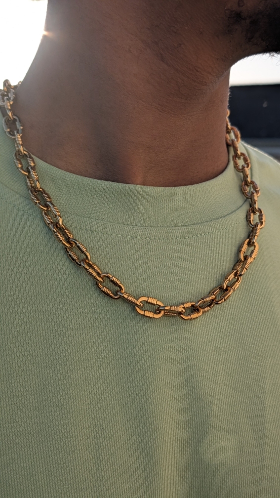 Chaîne maille Forçât ciselée