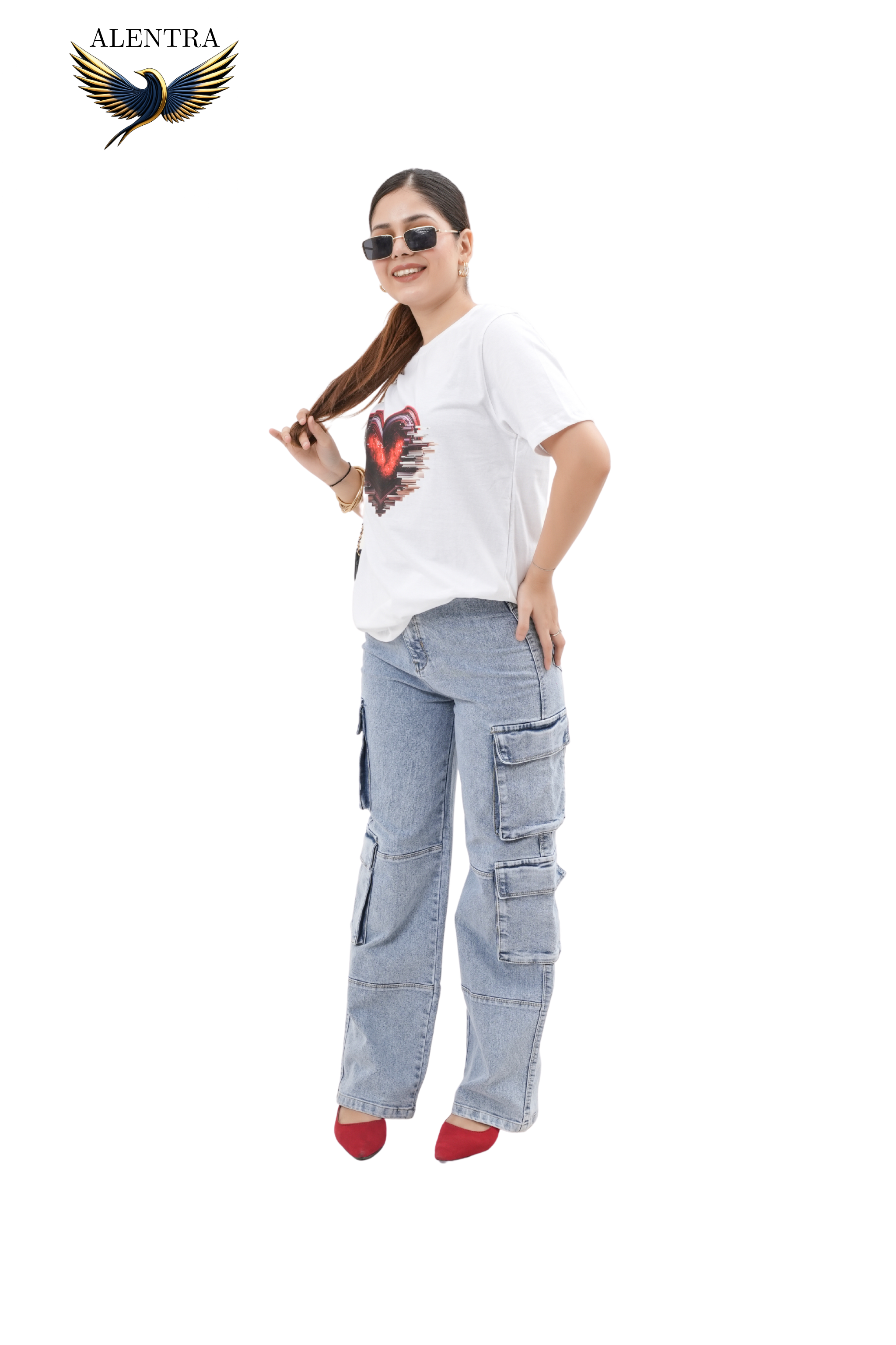 Heart Graphic White T-Shirt