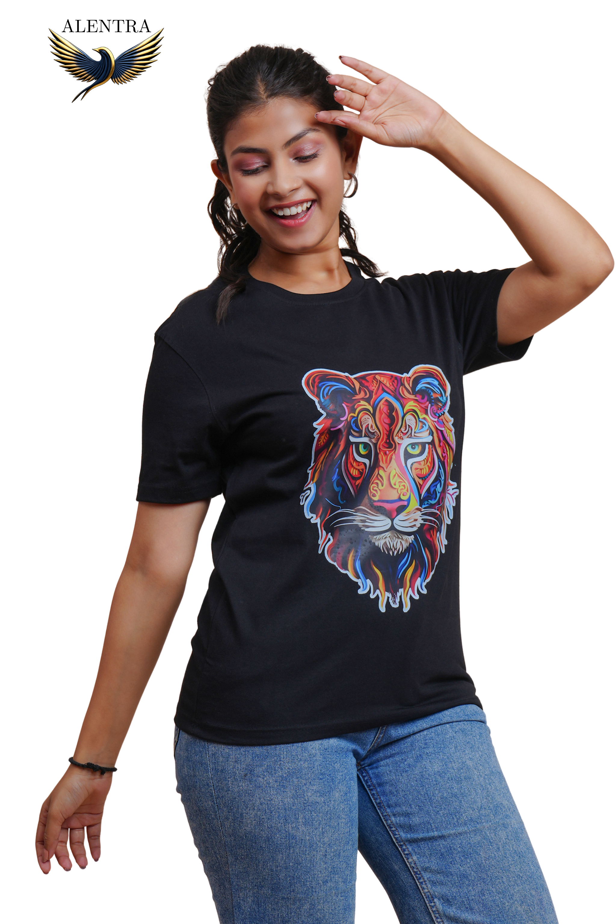 Colorful Tiger Graphic T-Shirt