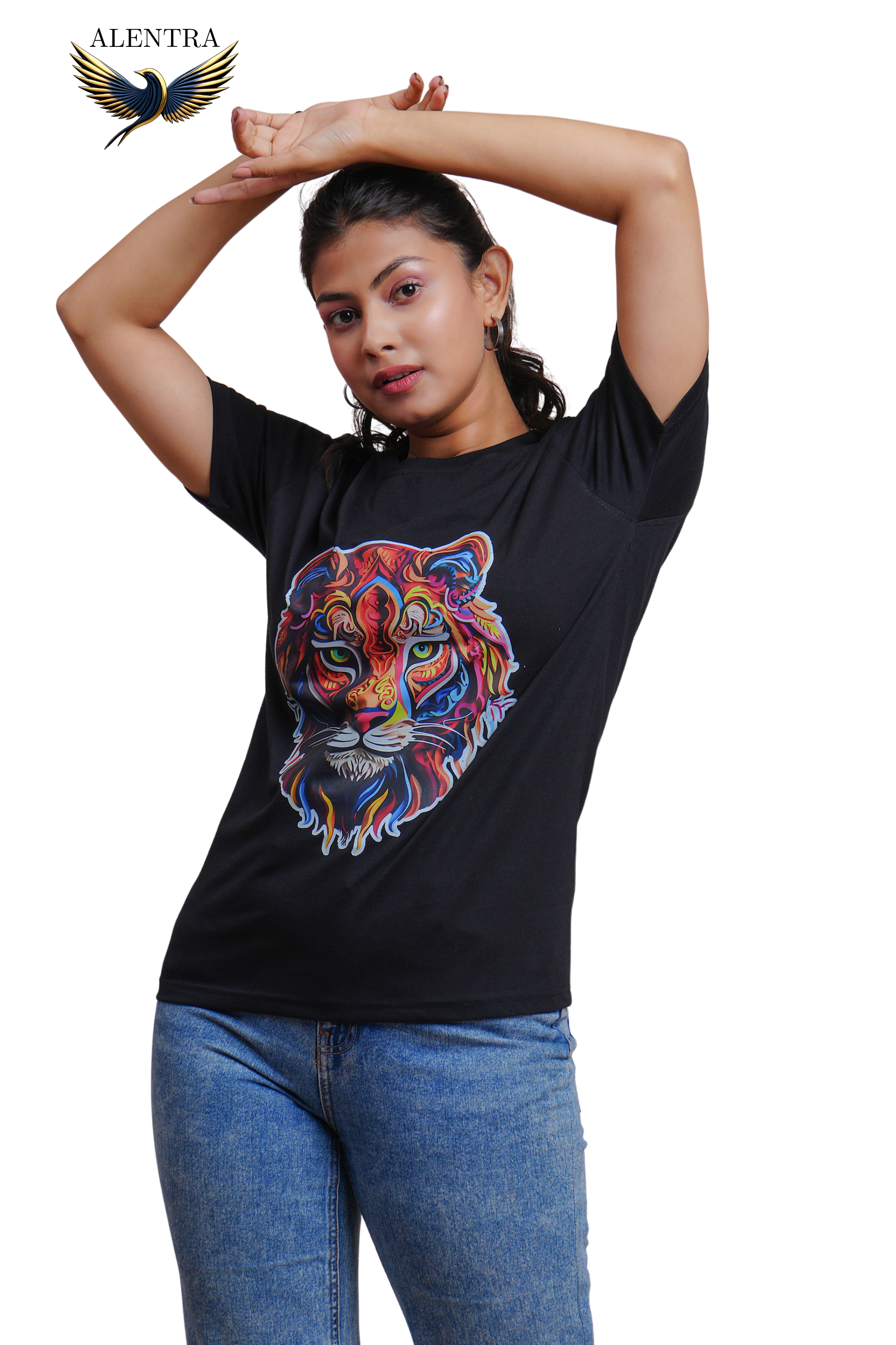 Colorful Tiger Graphic T-Shirt