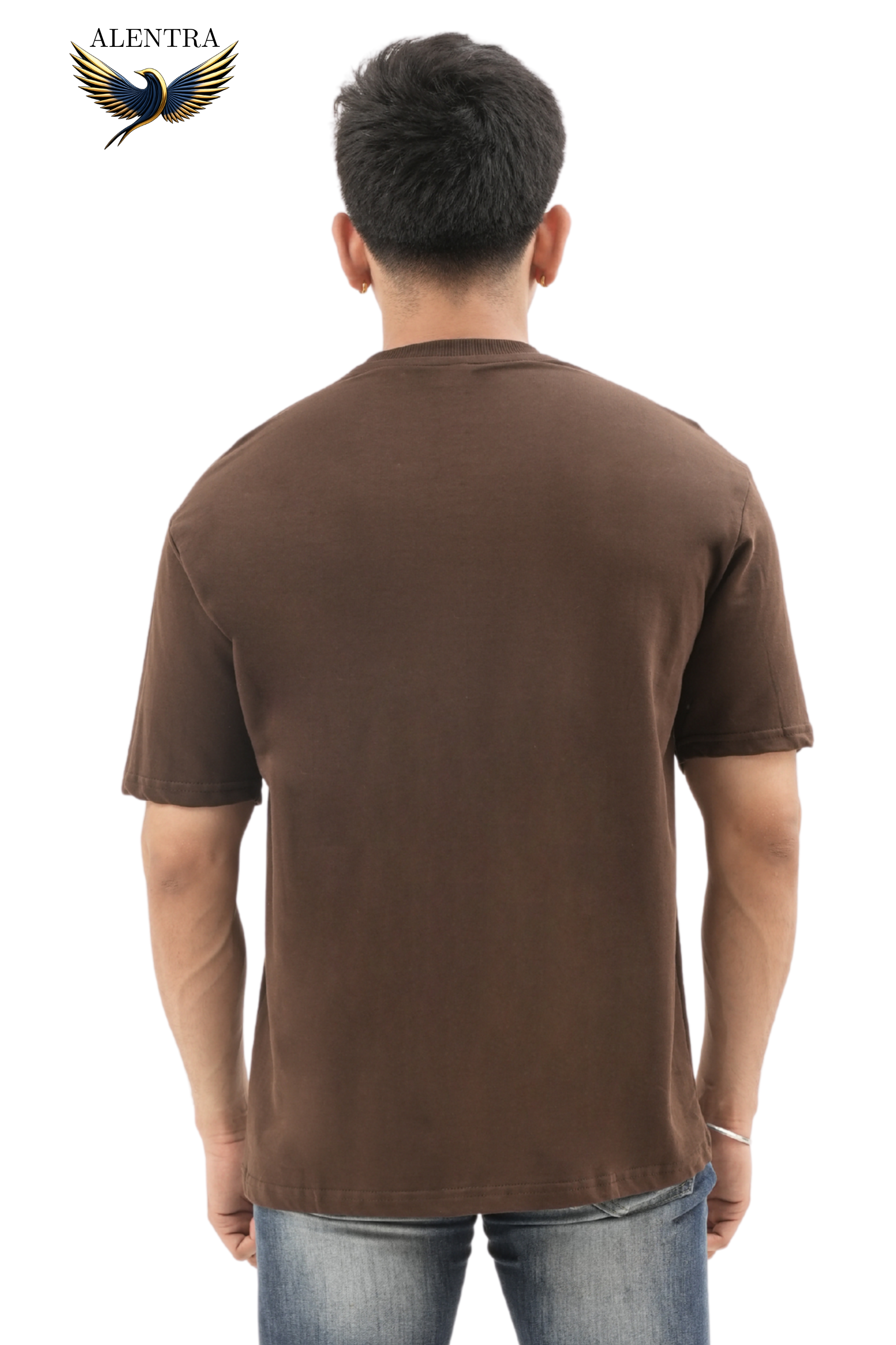 Wolf Graphic Printed Brown T-Shirt