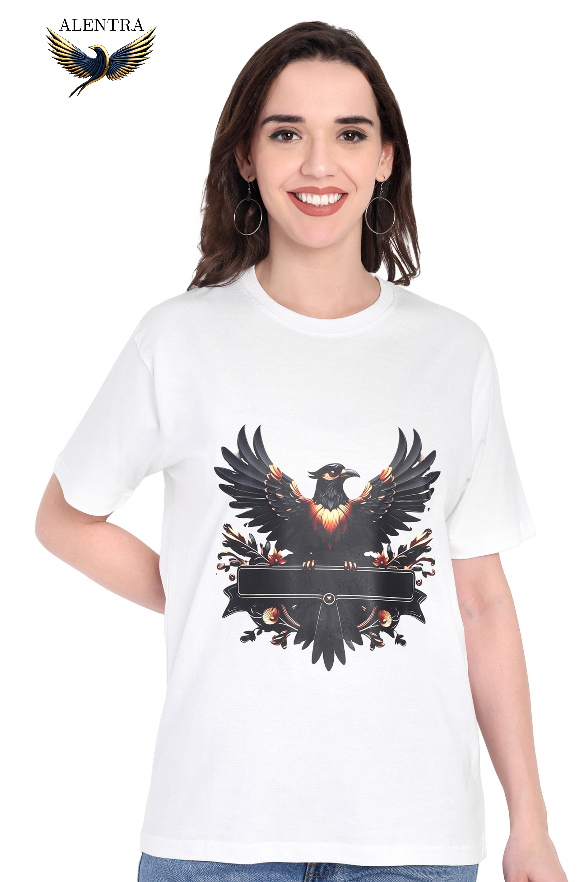 Graphic Raven White T-Shirt