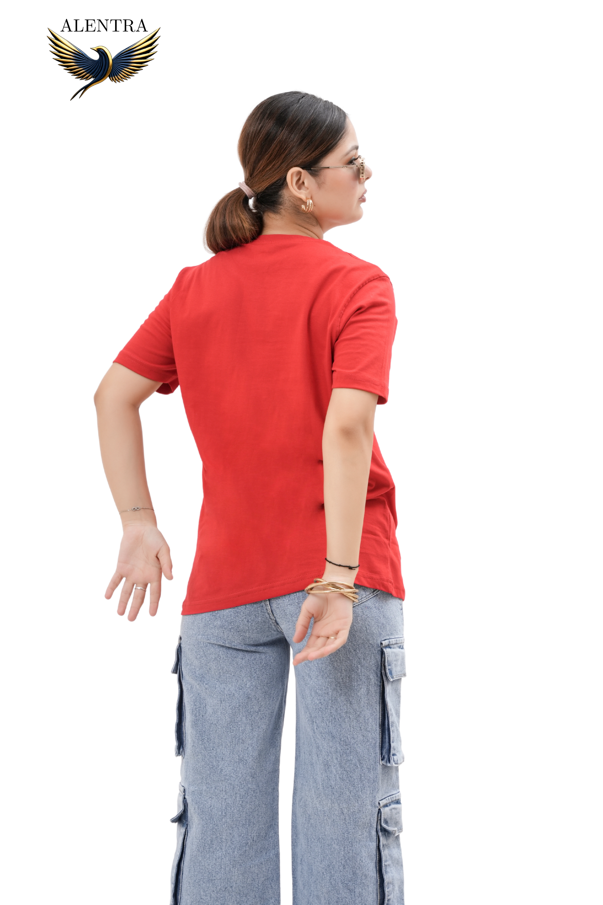 Red Artistic Print T-Shirt