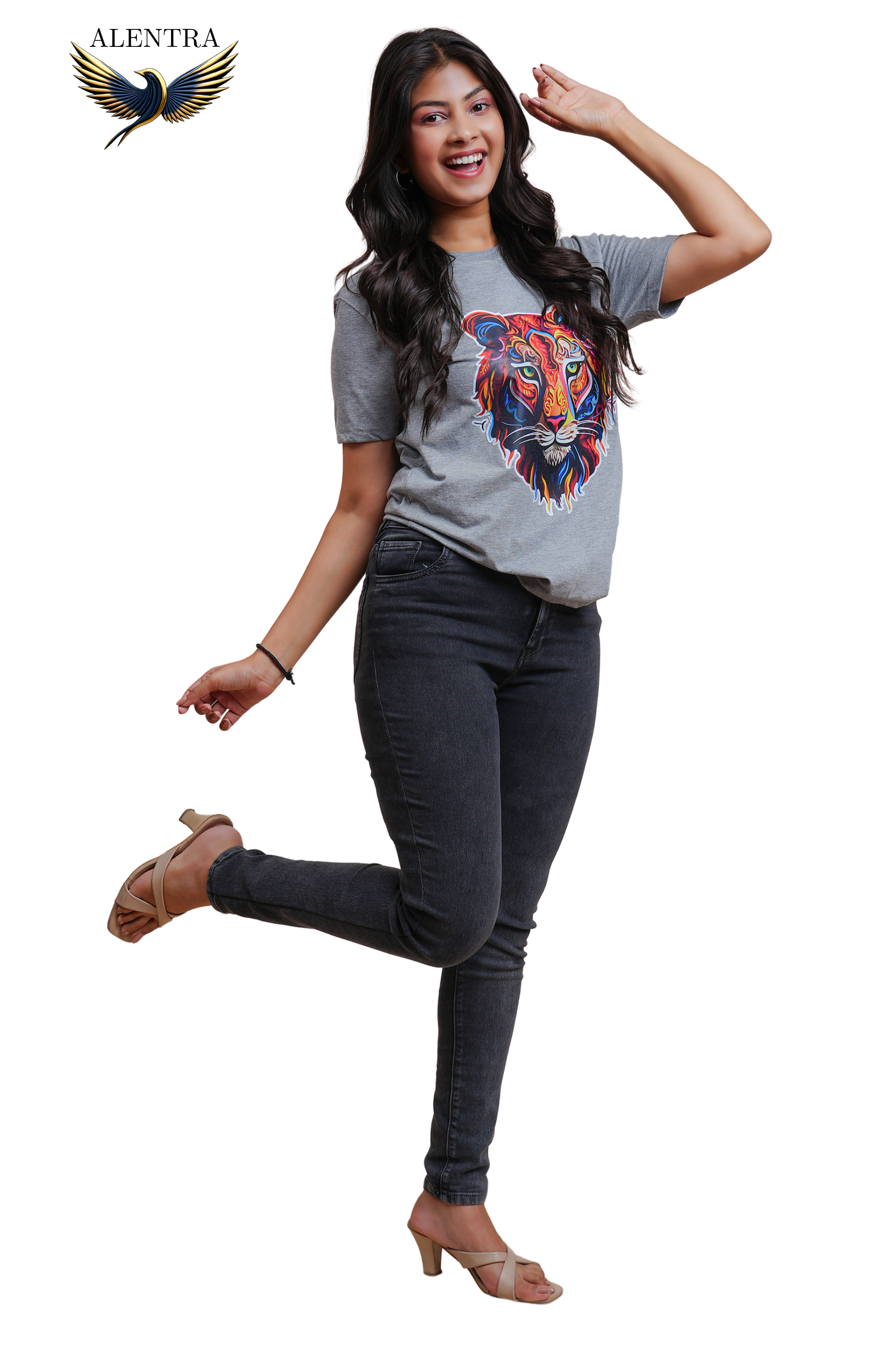 Alentra Artistic Tiger Print T-Shirt