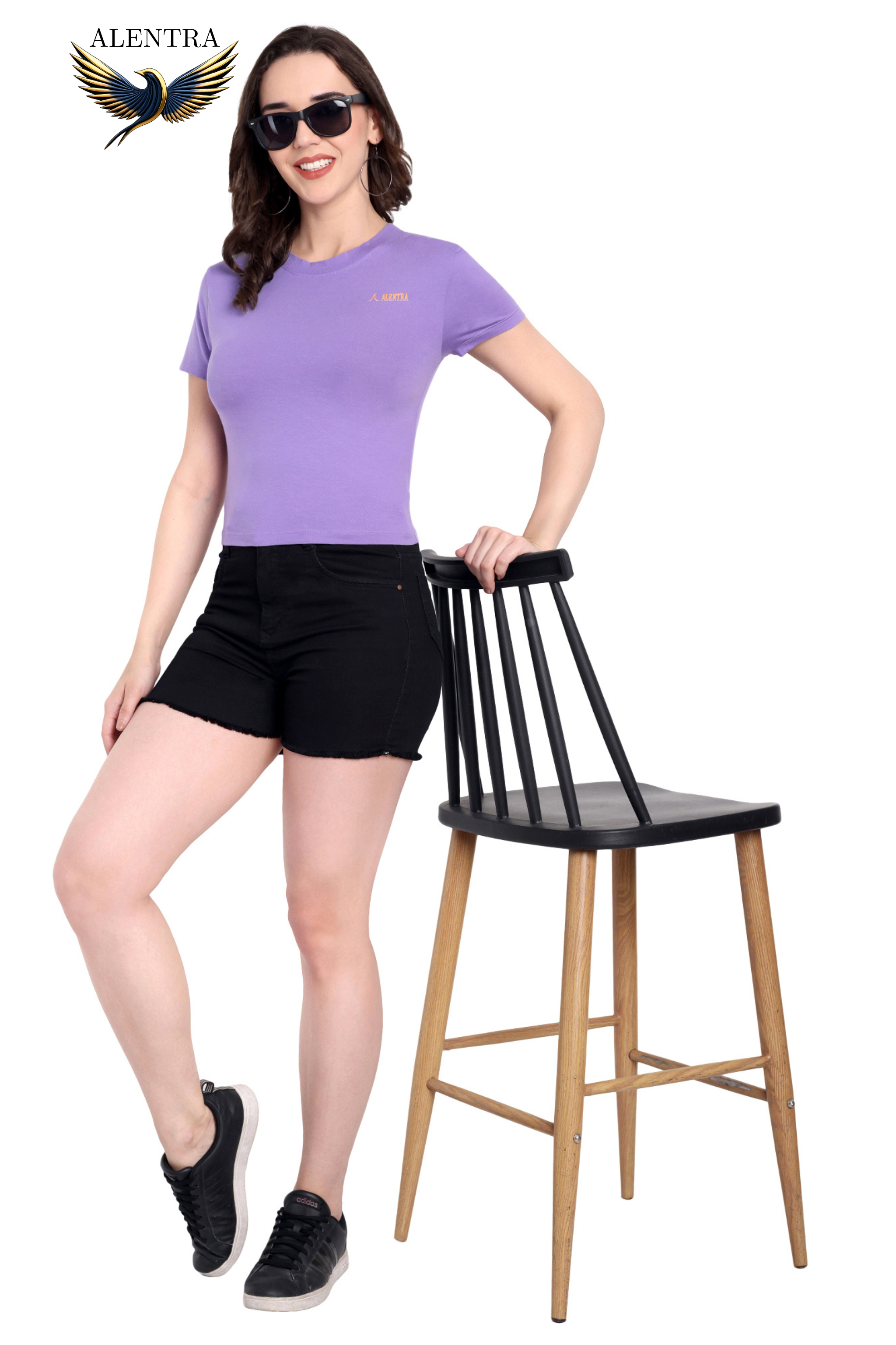 Alentra Women's Purple T-shirt