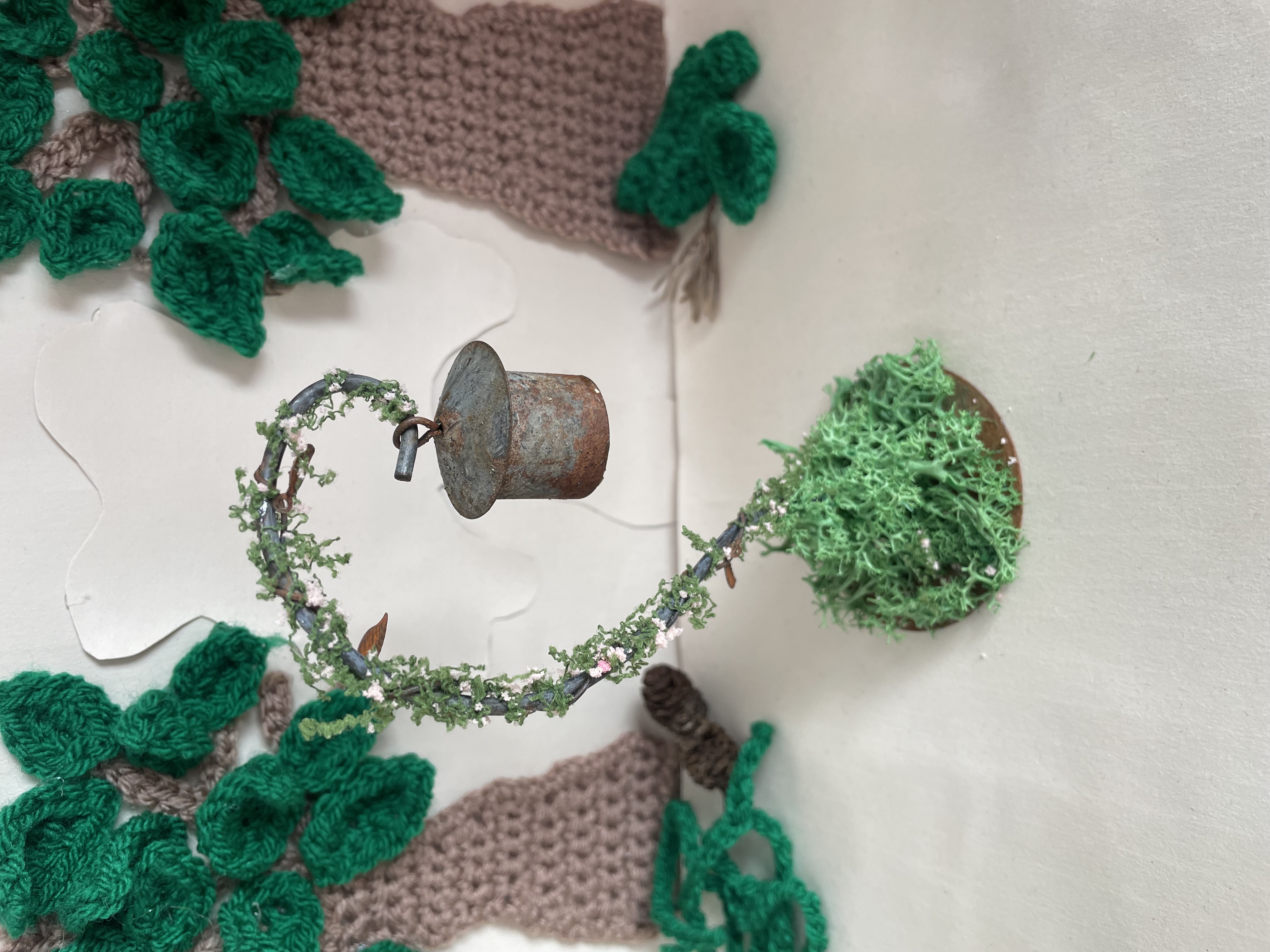 Little Galvanised birdhouse, Dollhouse birdhouse