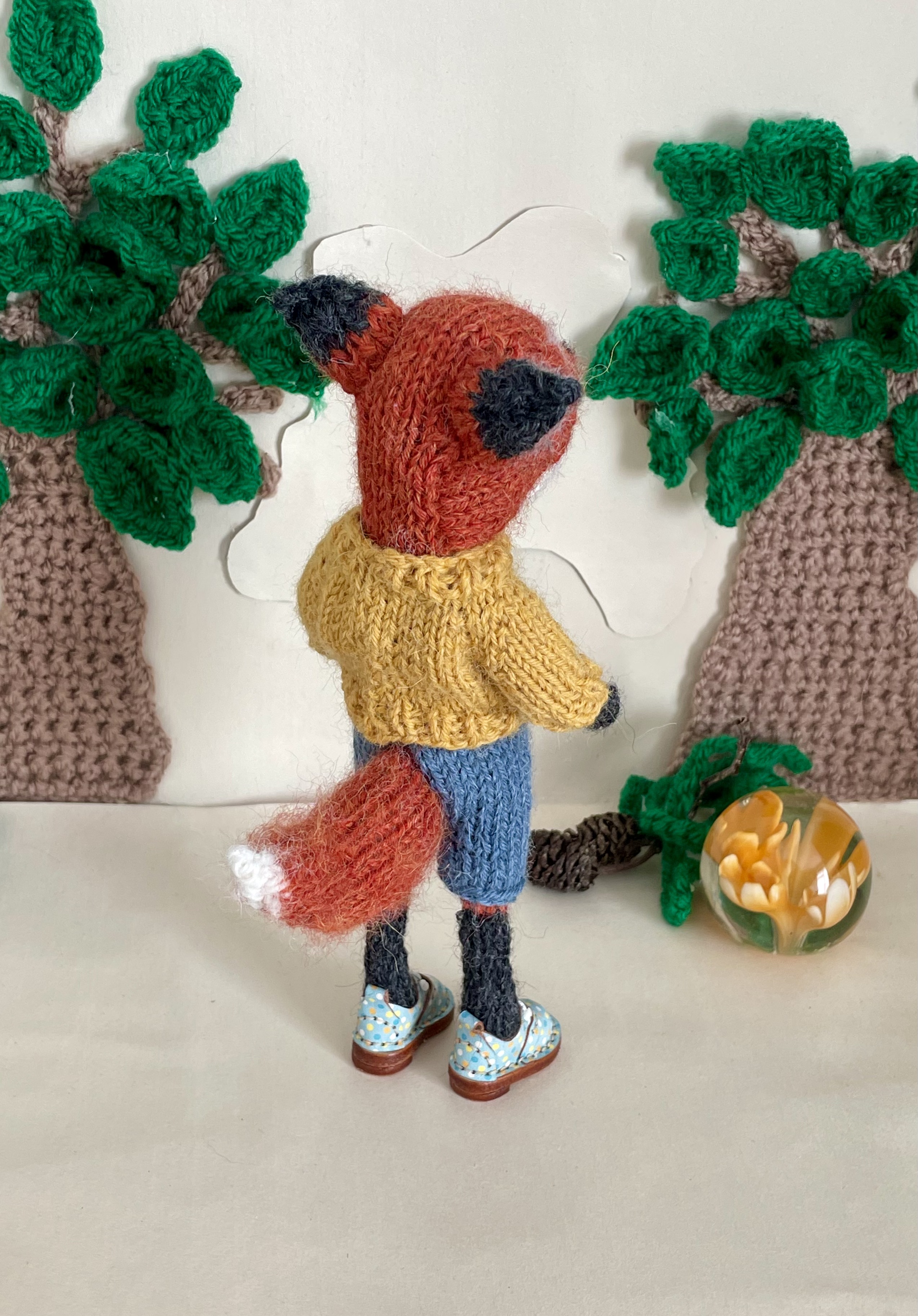Rusty the little knitted Fox