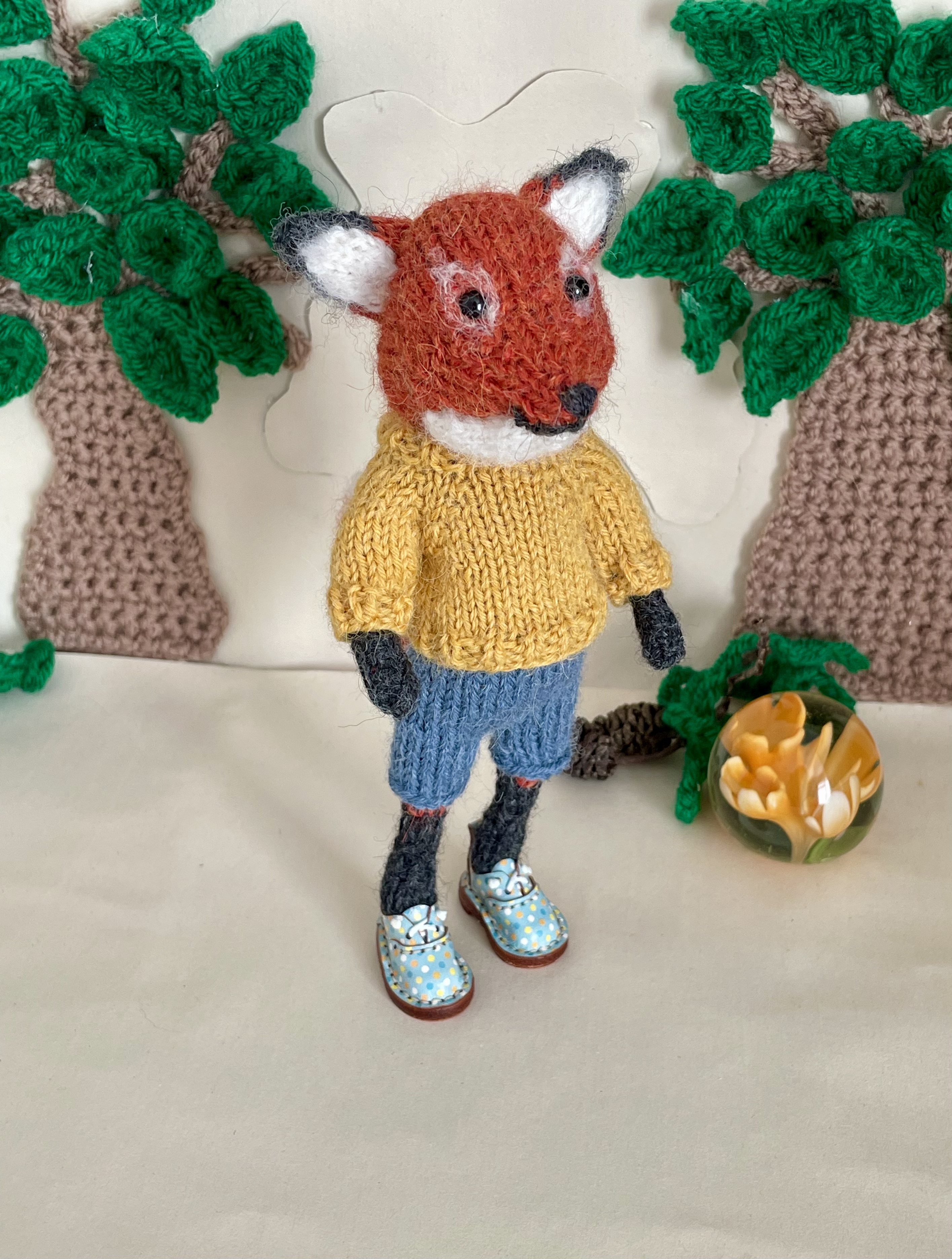 Rusty the little knitted Fox