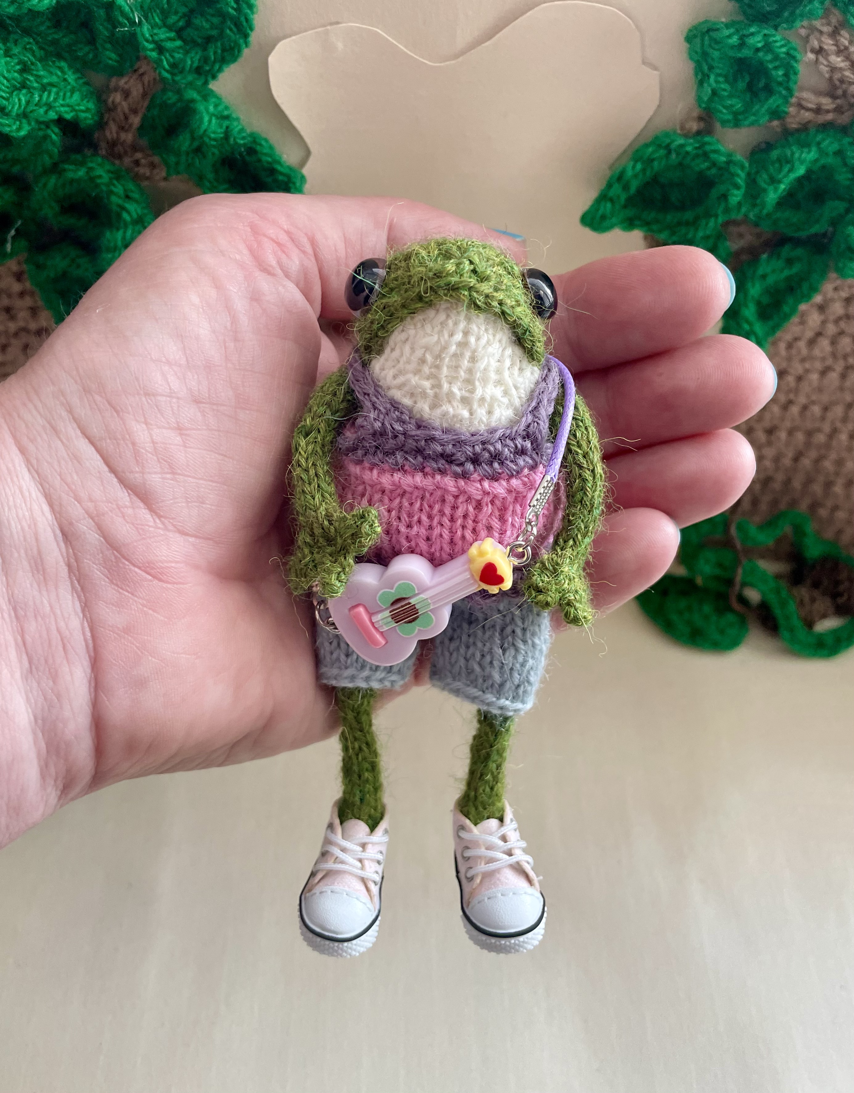 Meet Melody: The Musical Hand-Knitted Lady Frog