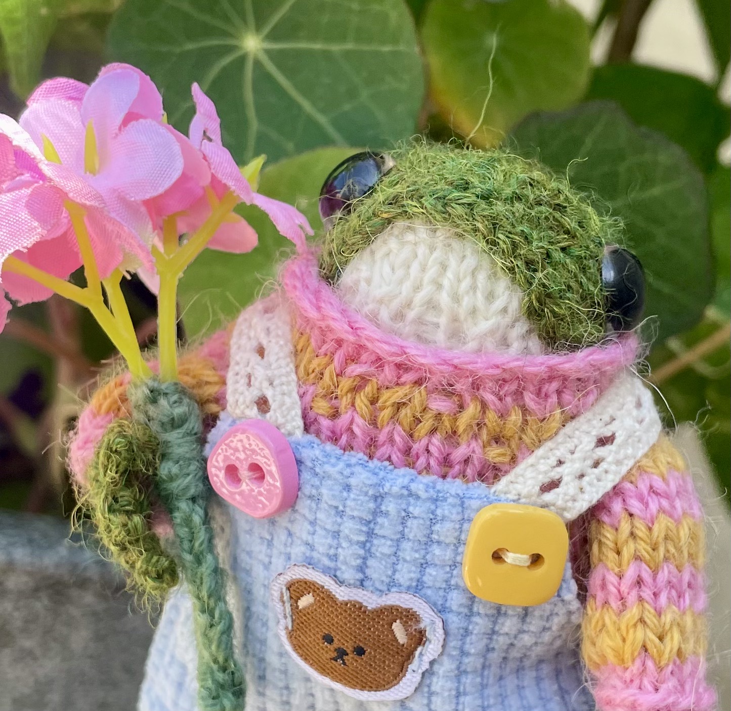 Meet Lola: The Tiny Hand-Knitted Frog