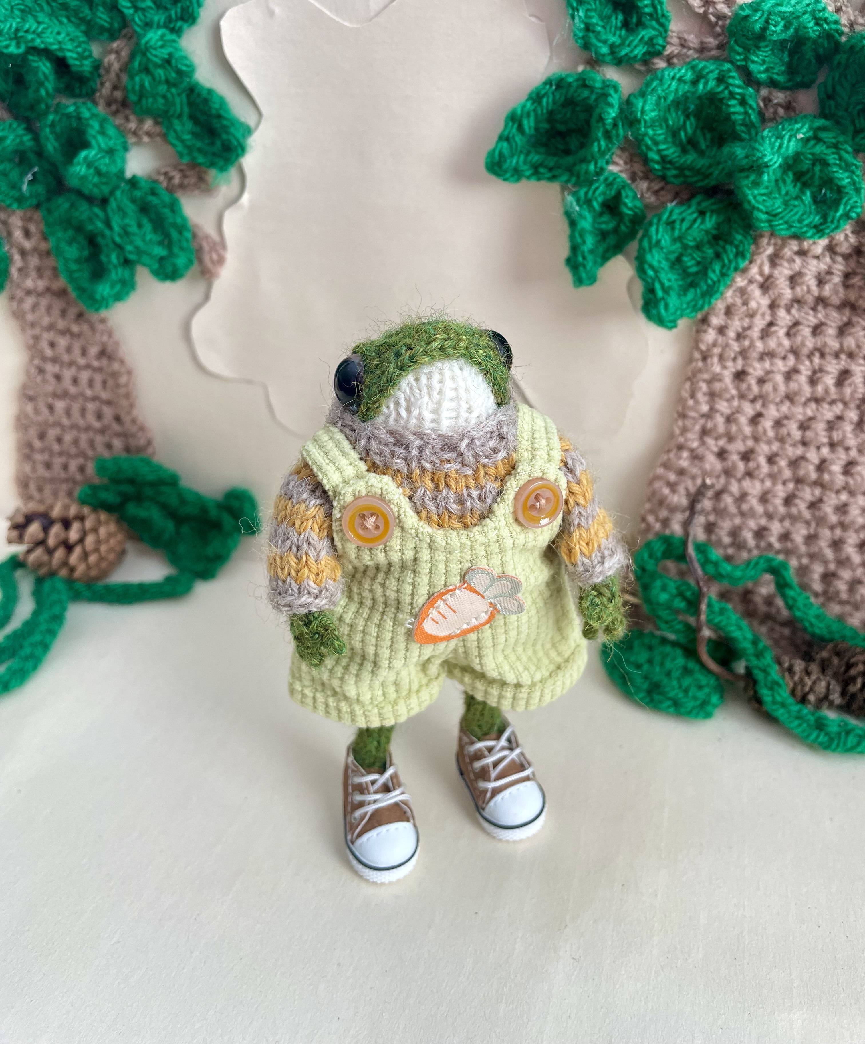 Meet Rowan – A Handcrafted Countryside Collectible Knitted Frog