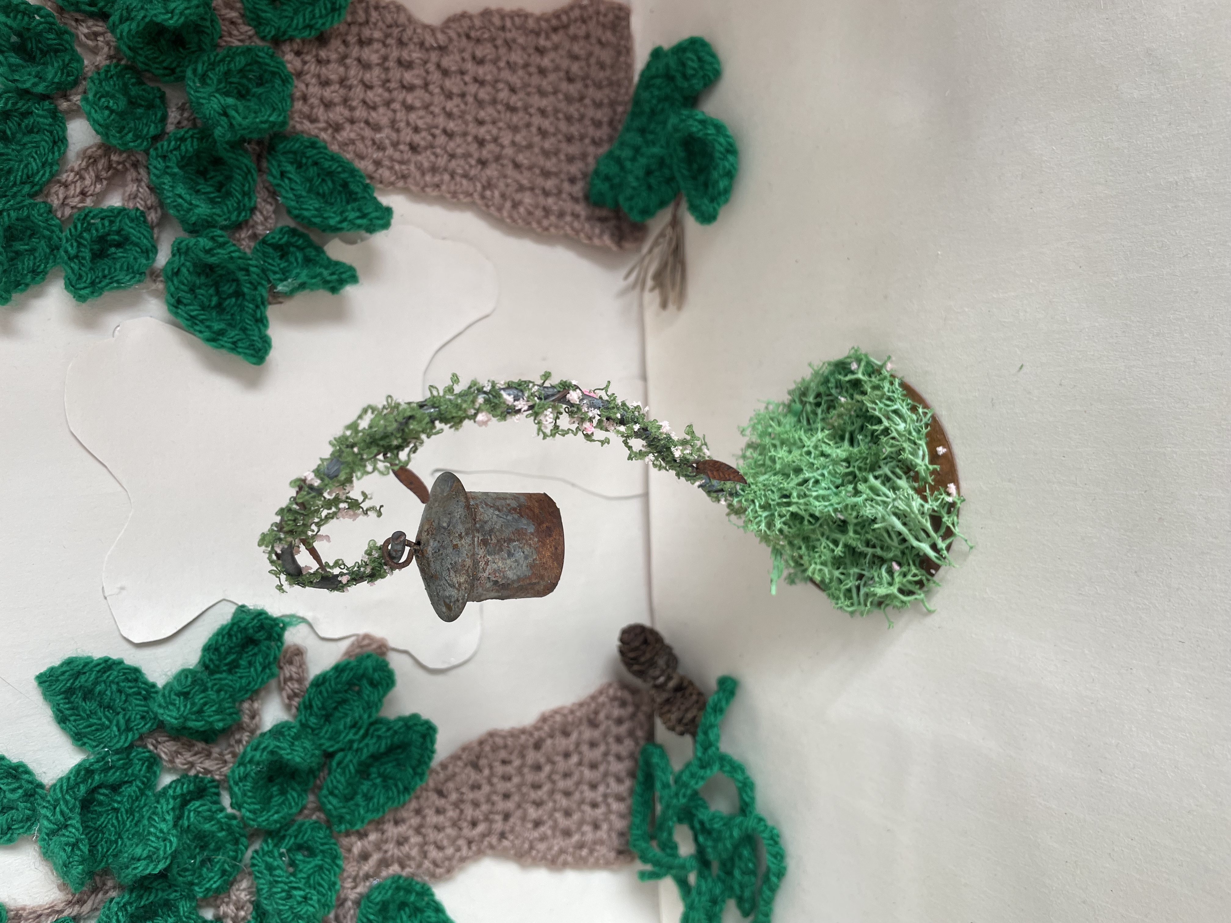 Little Galvanised birdhouse, Dollhouse birdhouse