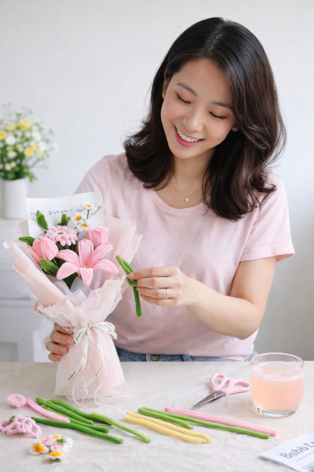 Pipe cleaners Flower Workshop