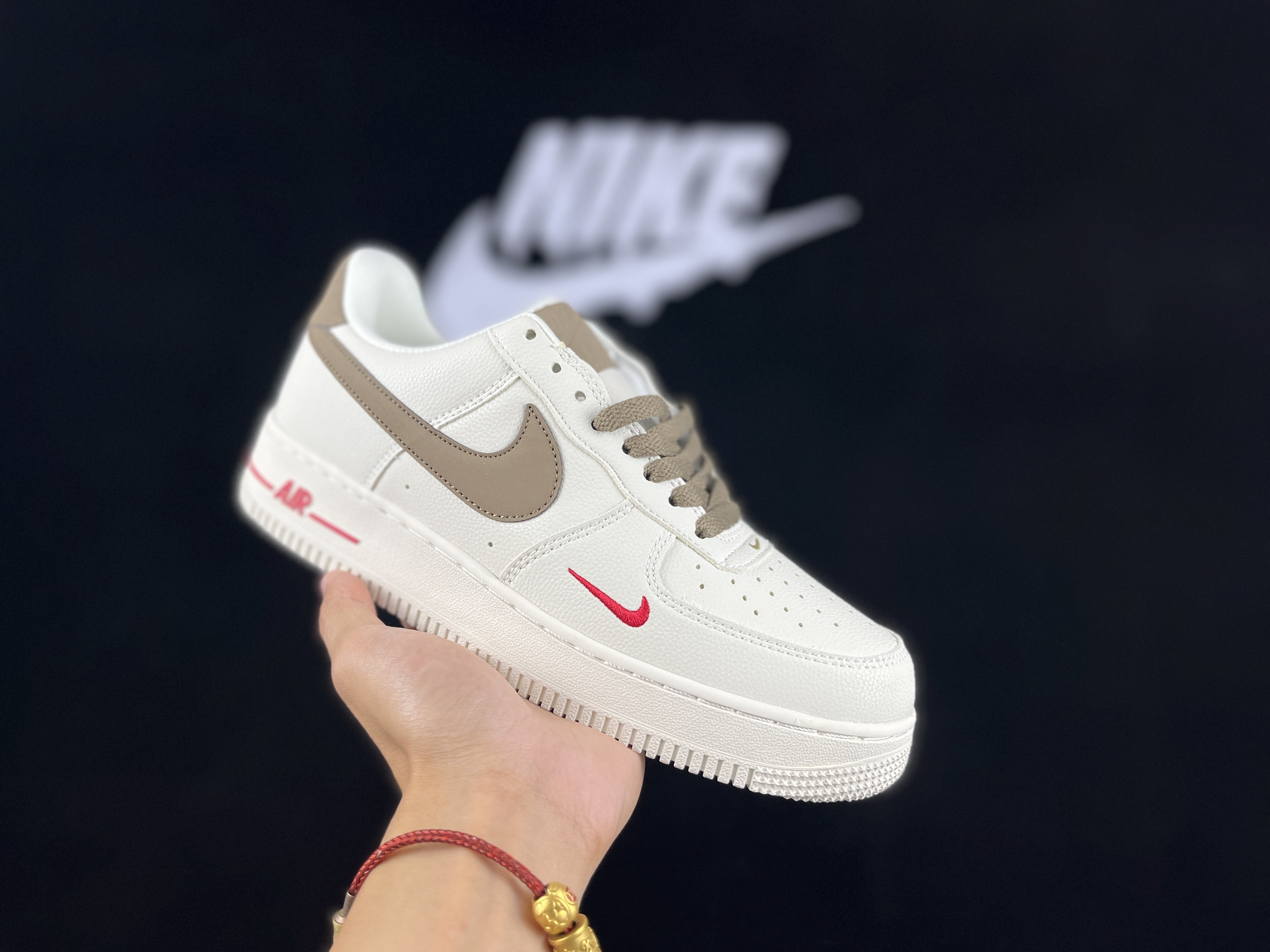 Nike Air Force 1- White and Beige