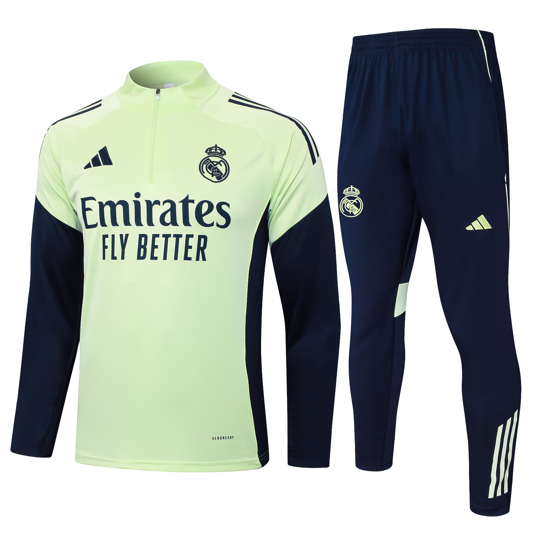 Real Madrid Half Zip Training Track Suit - Adult