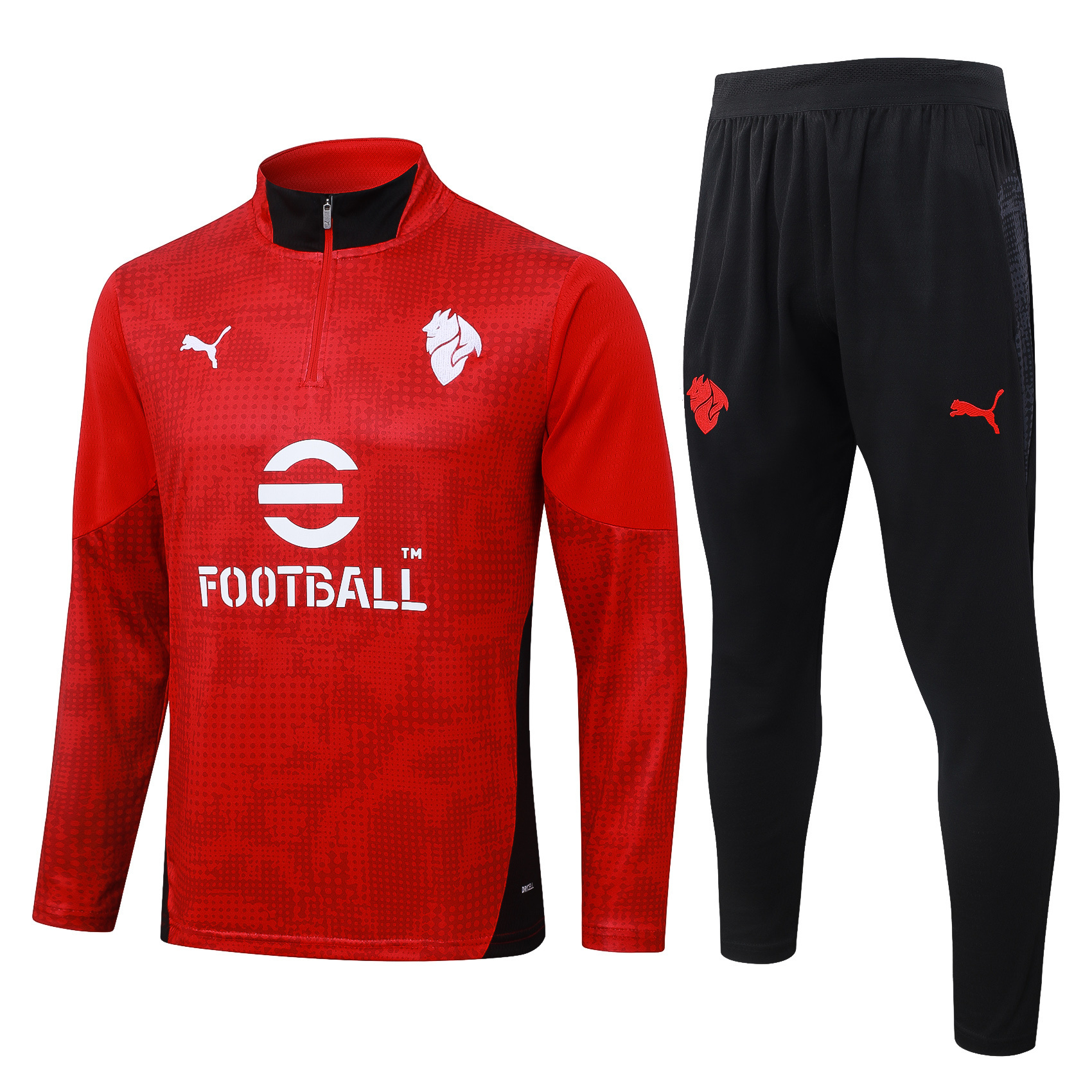 AC Milan Half Zip Training Track Suit - Kids