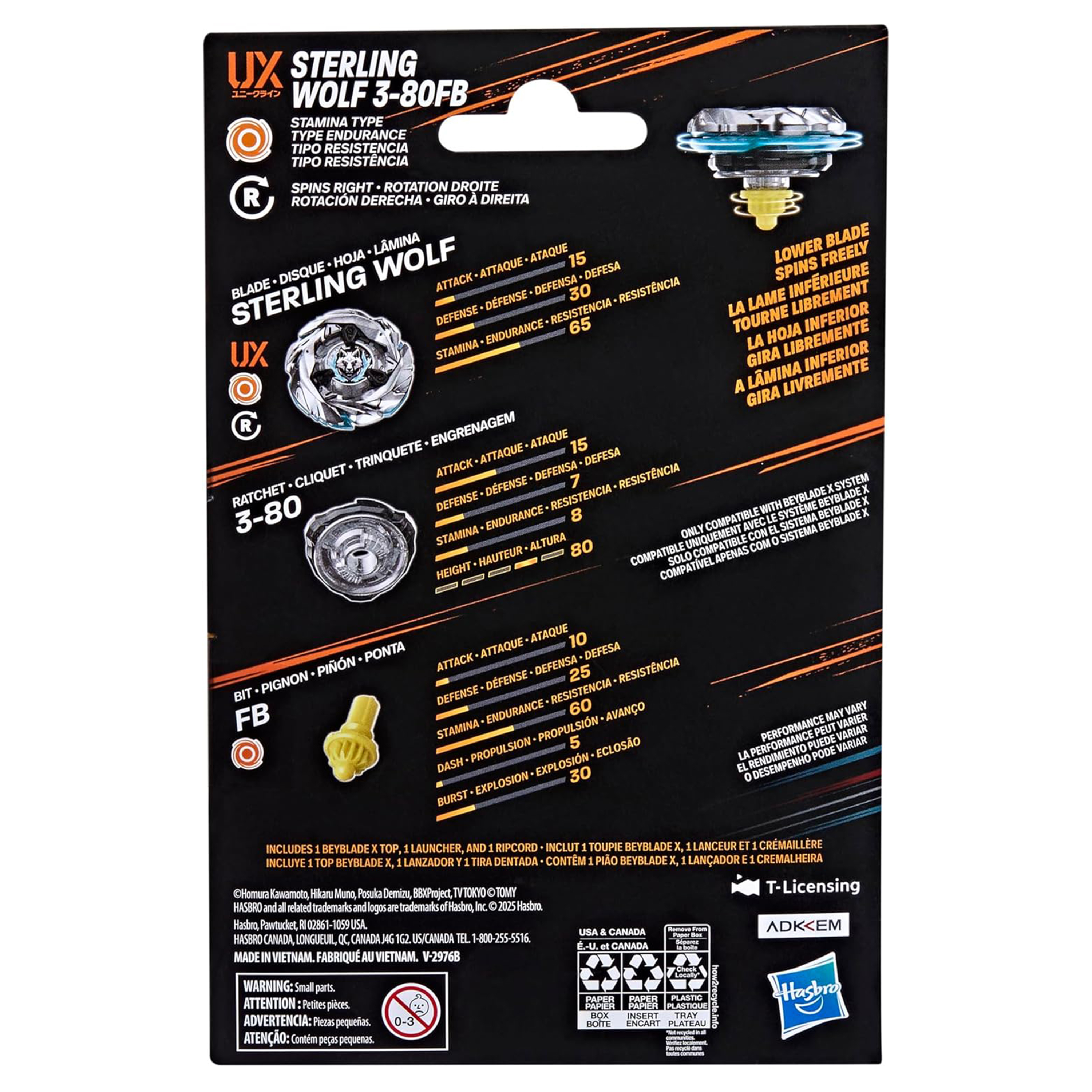 Beyblade X Sterling Wolf 3-80FB