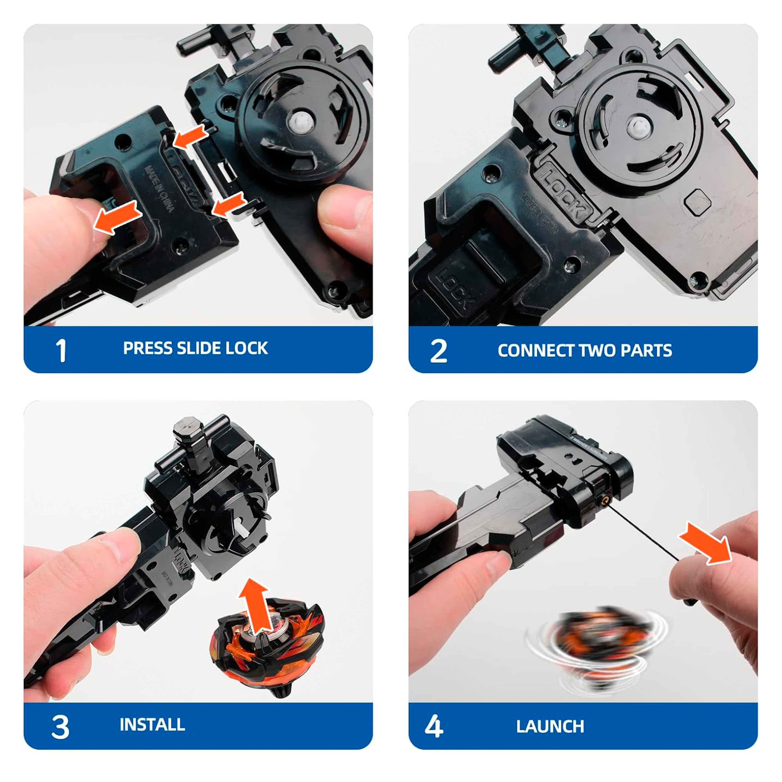 Beyblade X Launcher Grip Negro