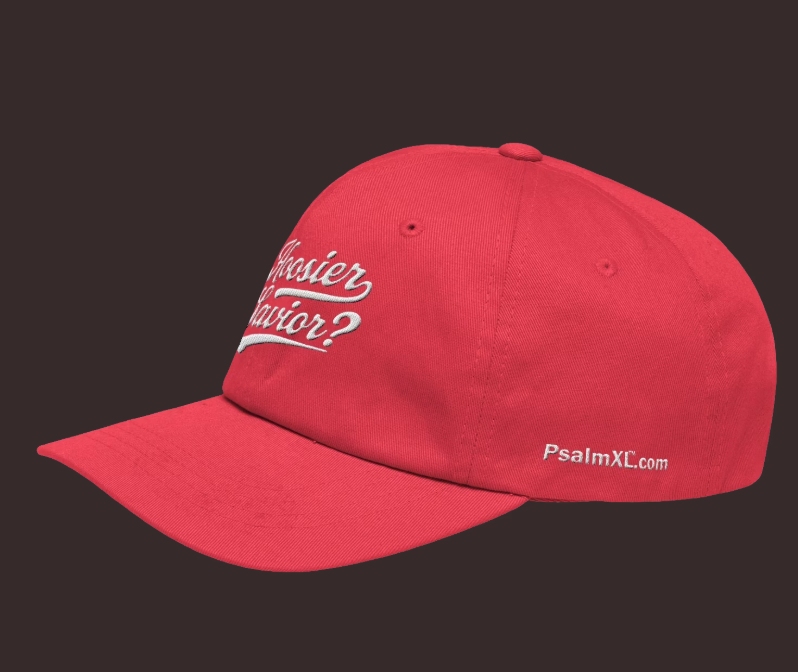 Hoosier Savior? Ball Cap — Vintage Script Baseball Hat for Jesus (and Indiana!) Fans